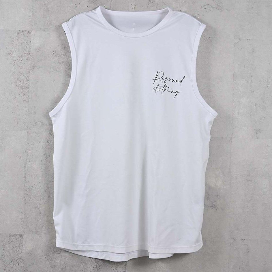 OVER NO SLEEVE / RC40-T-010 / バックロゴメッシュノースリーブ / ホワイト (6月上旬入荷予定)