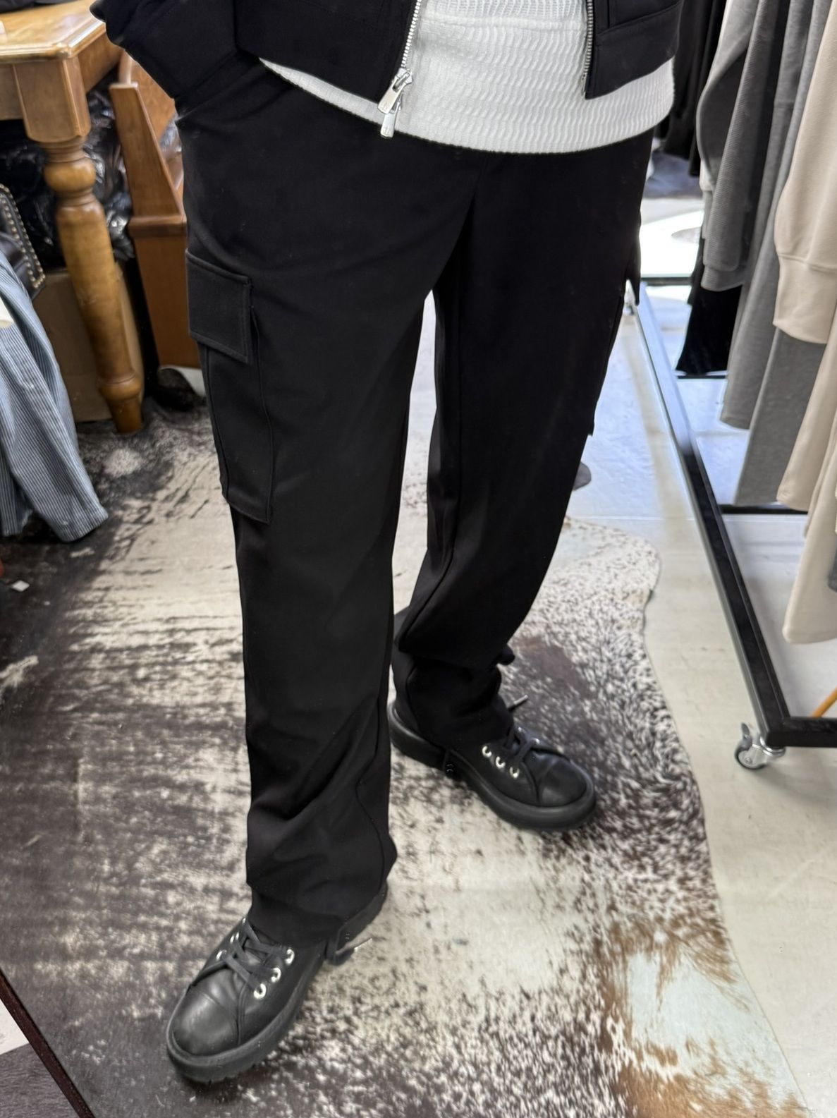 HEAD CARGO / RC41-ST-043 / カーゴセミワイドタックパンツ / ブラック (8月中旬入荷予定)