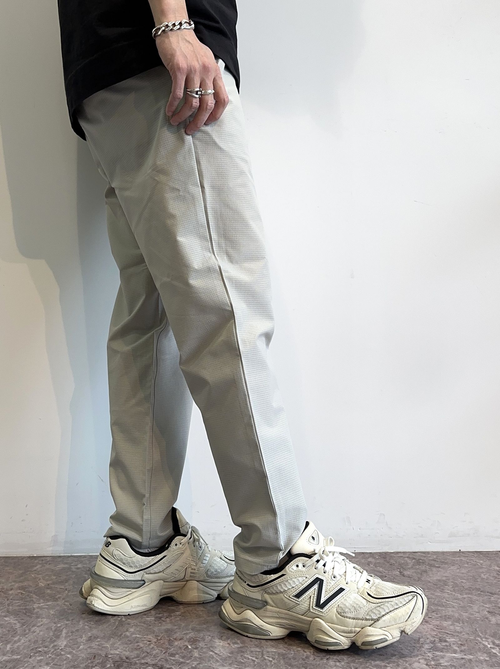 PAT WIDE EASY PANTS / RC32-ST-036 / ベルト付きテーパードワイドパンツ / ベージュ