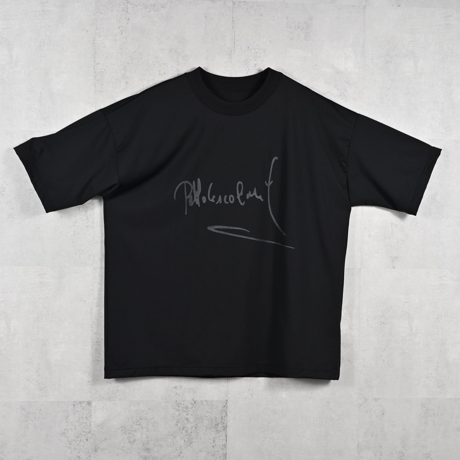 PB SIGN OVER NYLON T / DP1-T-002 / サインプリントナイロンビッグTシャツ / ブラック (4月上旬入荷予定)