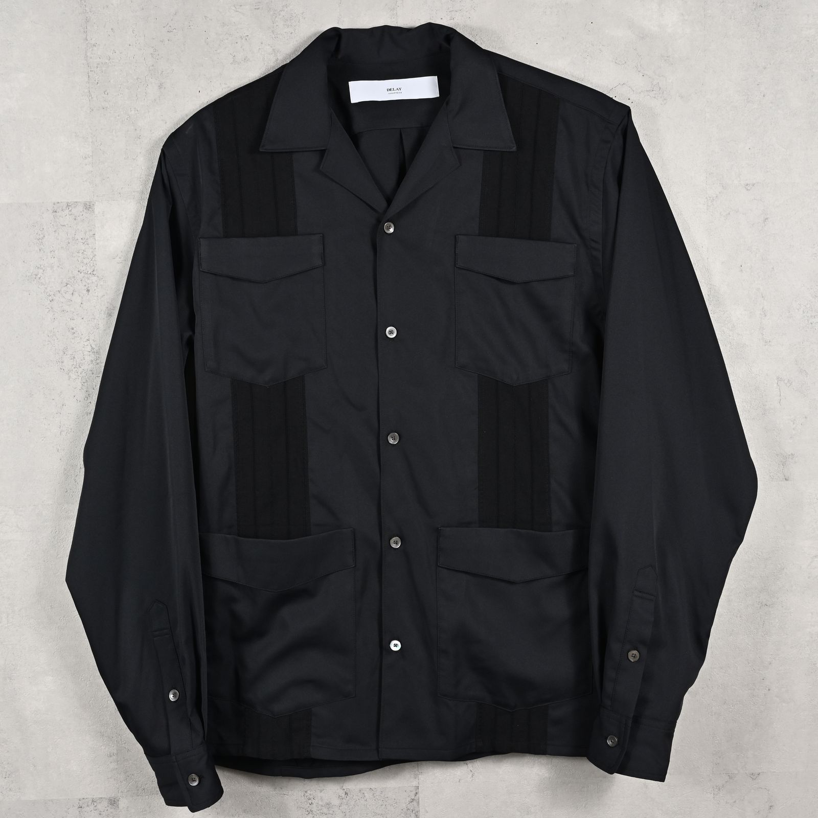 GUAYABERA SHIRTS / DP1-SH-002 / キューバシャツ / ブラック (3月中旬入荷予定)