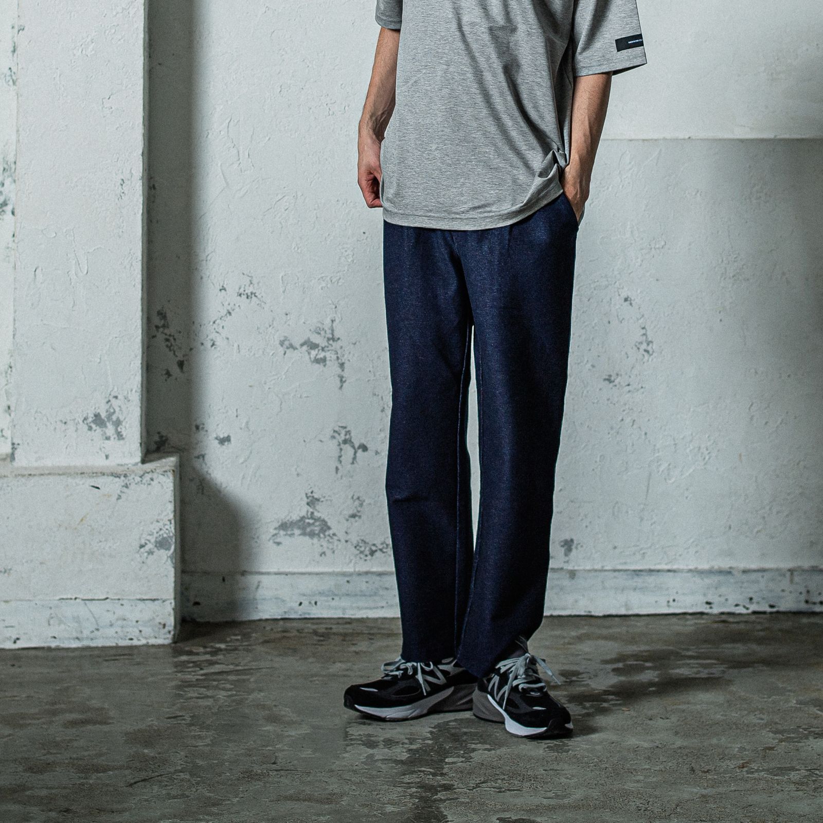 EX DENIM JERSEY WIDE PT / RC35-ST-016WTD / デニムジャージワイドパンツ / インディゴワンウォッシュ