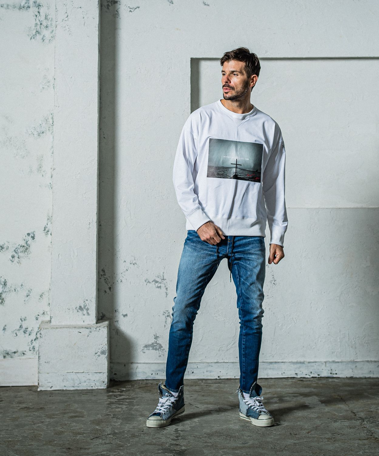 MICK DENIM JERSEY / RC35-ST-020 / デニムジャージテーパードパンツ / インディゴユーズド