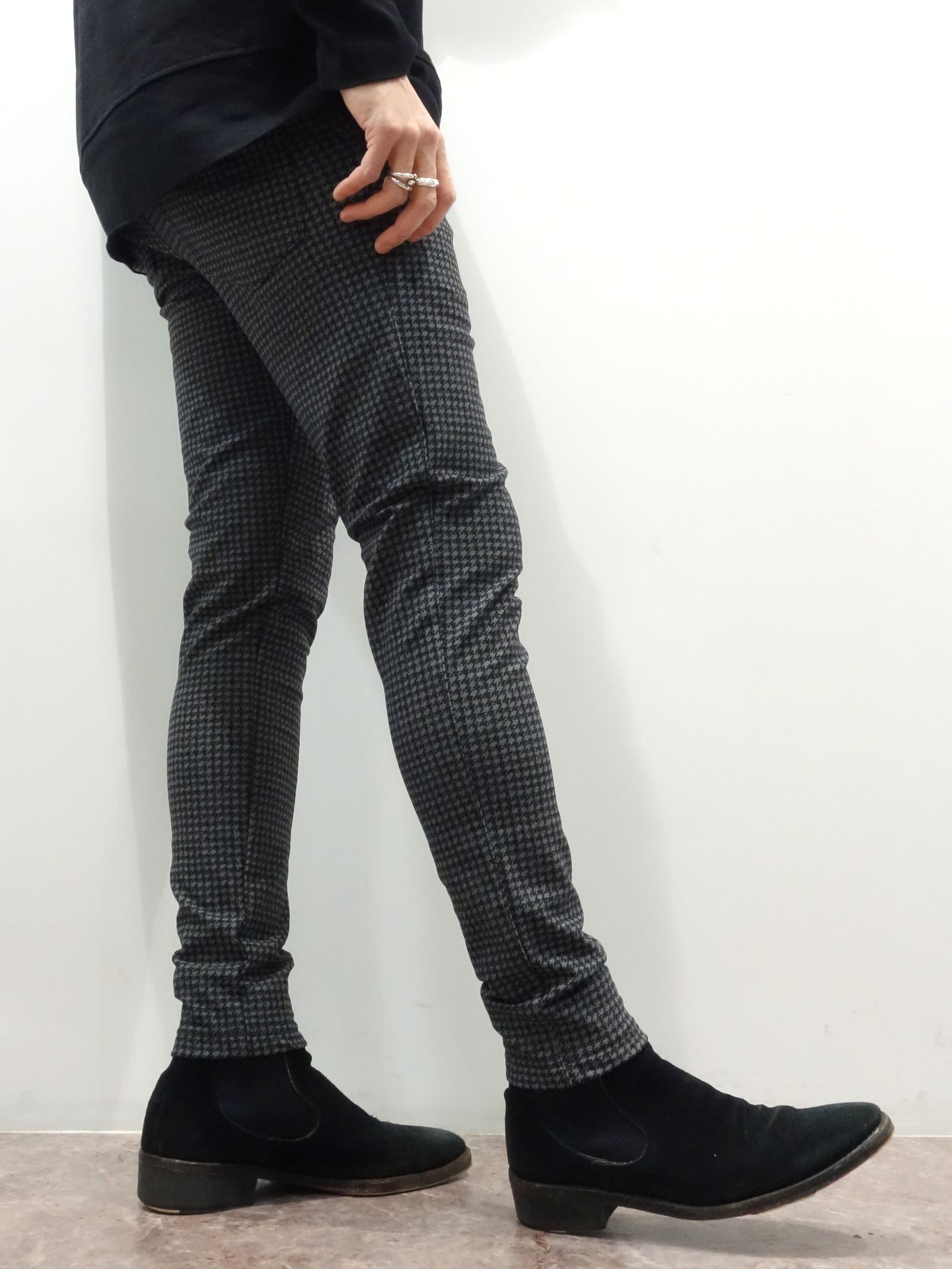 CHRIS EASY HEAT PANTS / RC26-ST-016H / 裏起毛イージーパンツ / 千鳥柄
