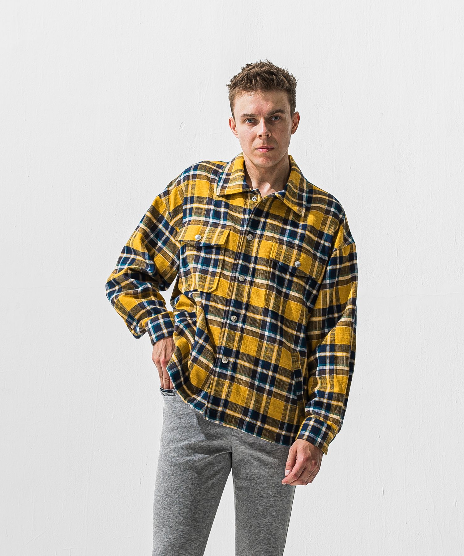 OLD SLABL CHECK JK / RC42-JK-005 / チェックCPOジャケット / イエロー (12月下旬入荷予定)