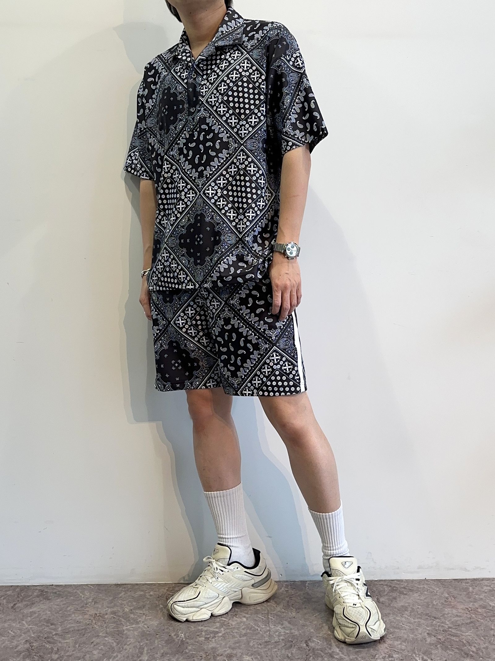 RUSH OVER POLO / RC32-T-013 / ラッシュガードポロシャツ / バンダナブラック