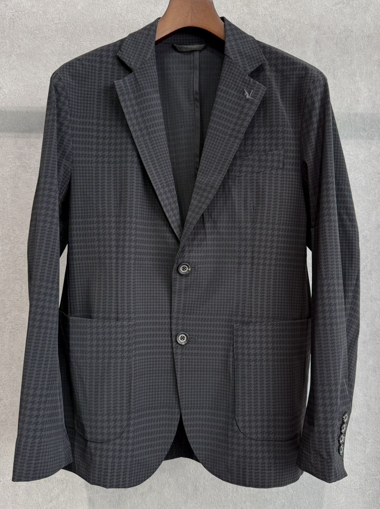 ストレッチナイロンセットアップ / uso-26062,usb-26062 / チャコール×ブラック(グレンチェック)