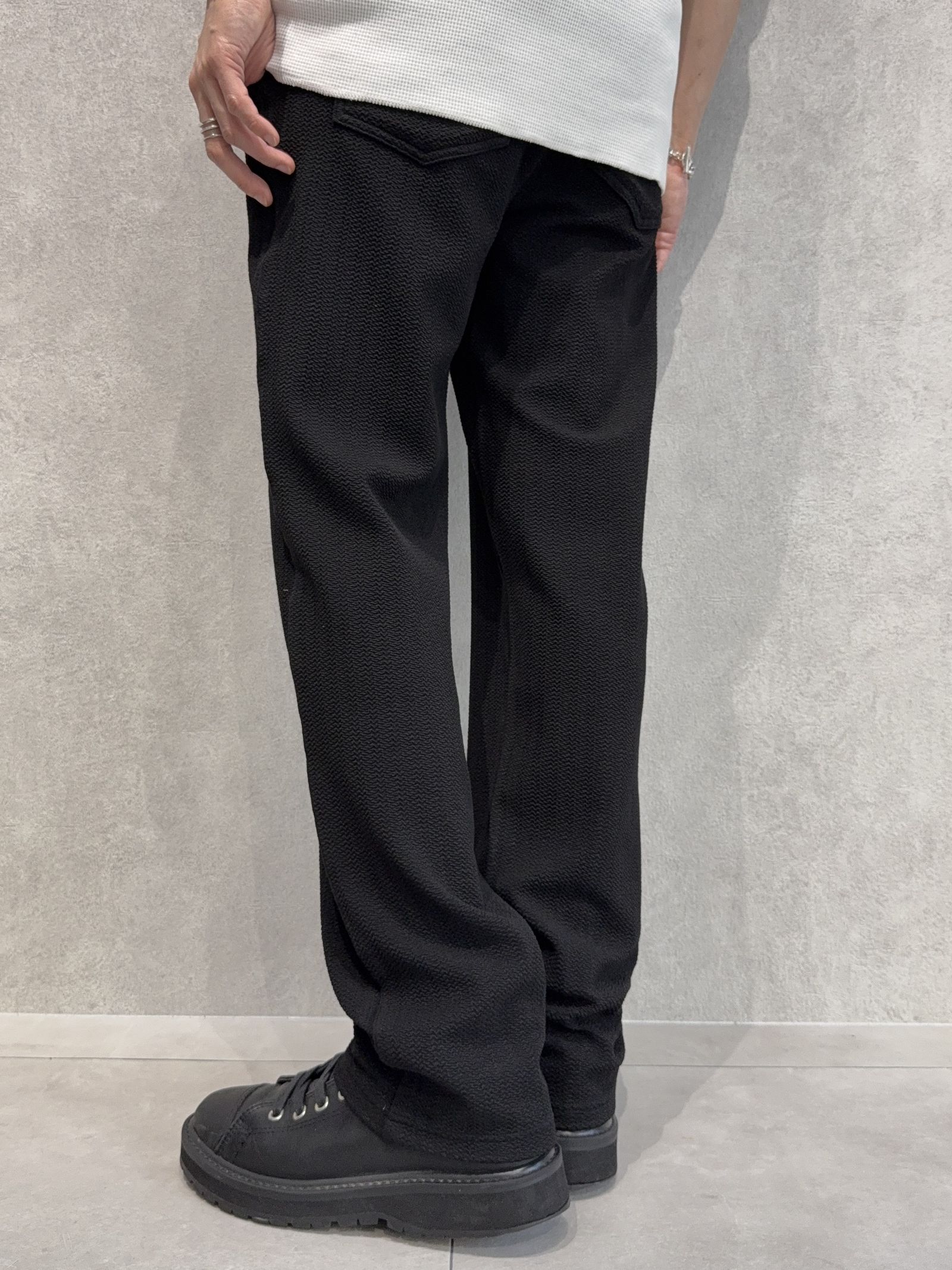 SEMI WIDE TUCK PANTS / RC40-ST-016WT / セミワイドタックパンツ / ブリスターブラック