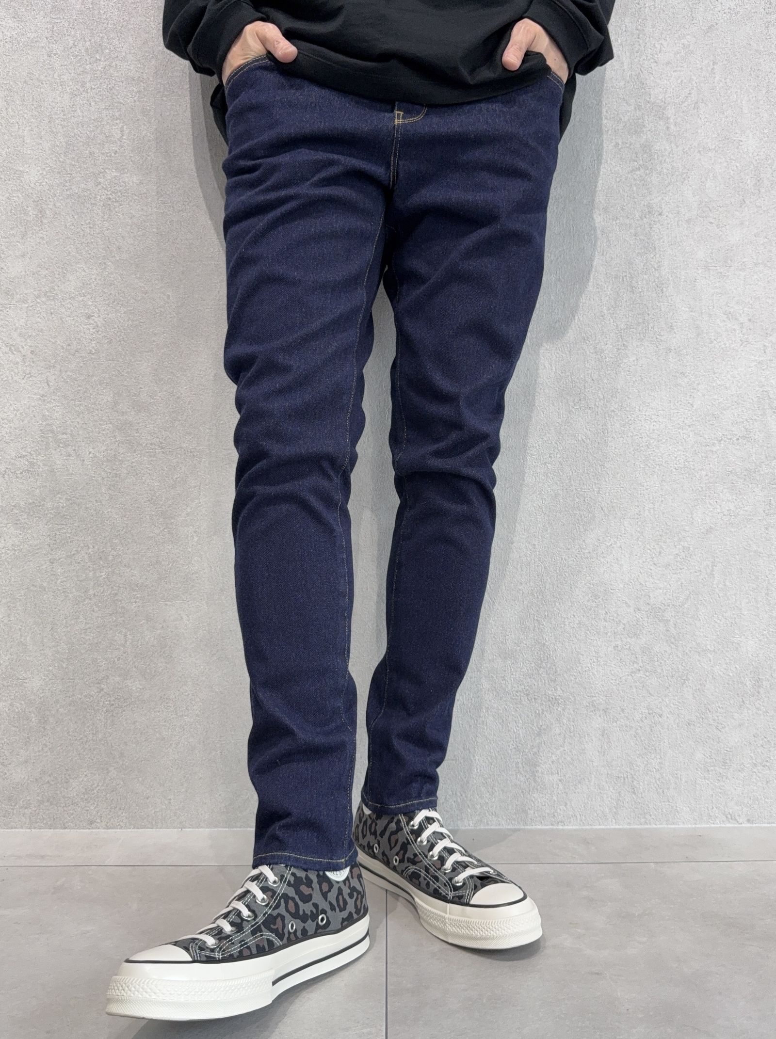 MICK DENIM JERSEY / BASIC-ST-020 / デニムジャージテーパードパンツ / インディゴワンウォッシュ