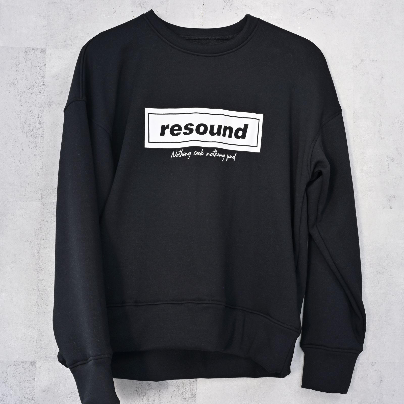 BOX VELOURS FLEECE DROP TRAINER / RC42-C-007 / 裏起毛ボックスロゴトレーナー / ブラック (11月上旬入荷予定)