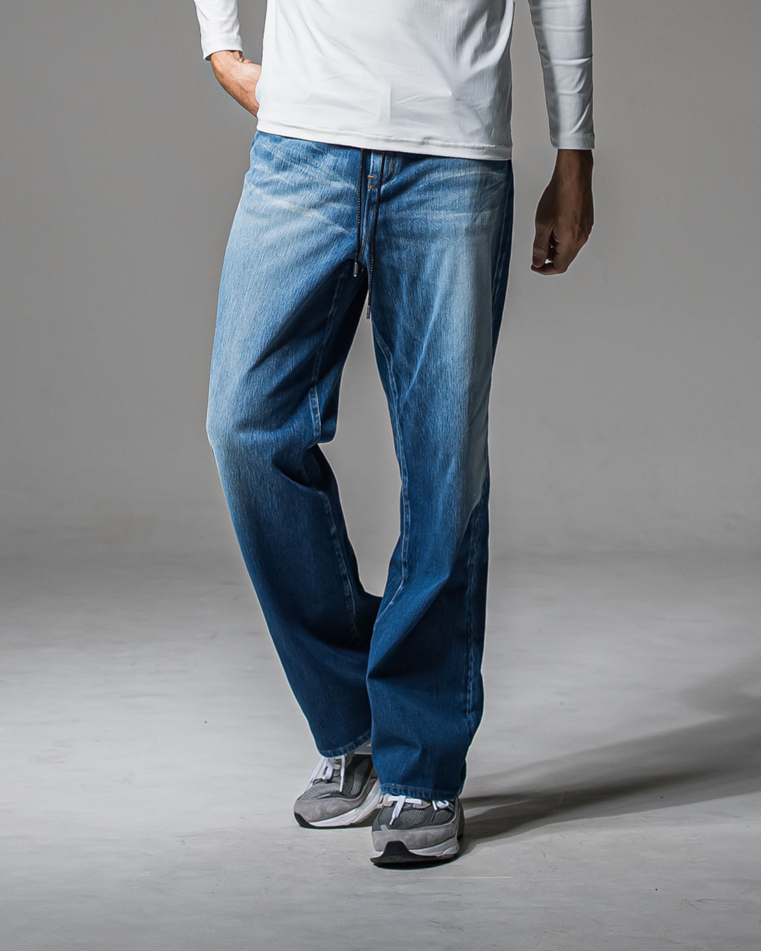 KING DENIM JERSEY / RC37-ST-005 / デニムジャージ バギーワイドパンツ / ライトインディゴ