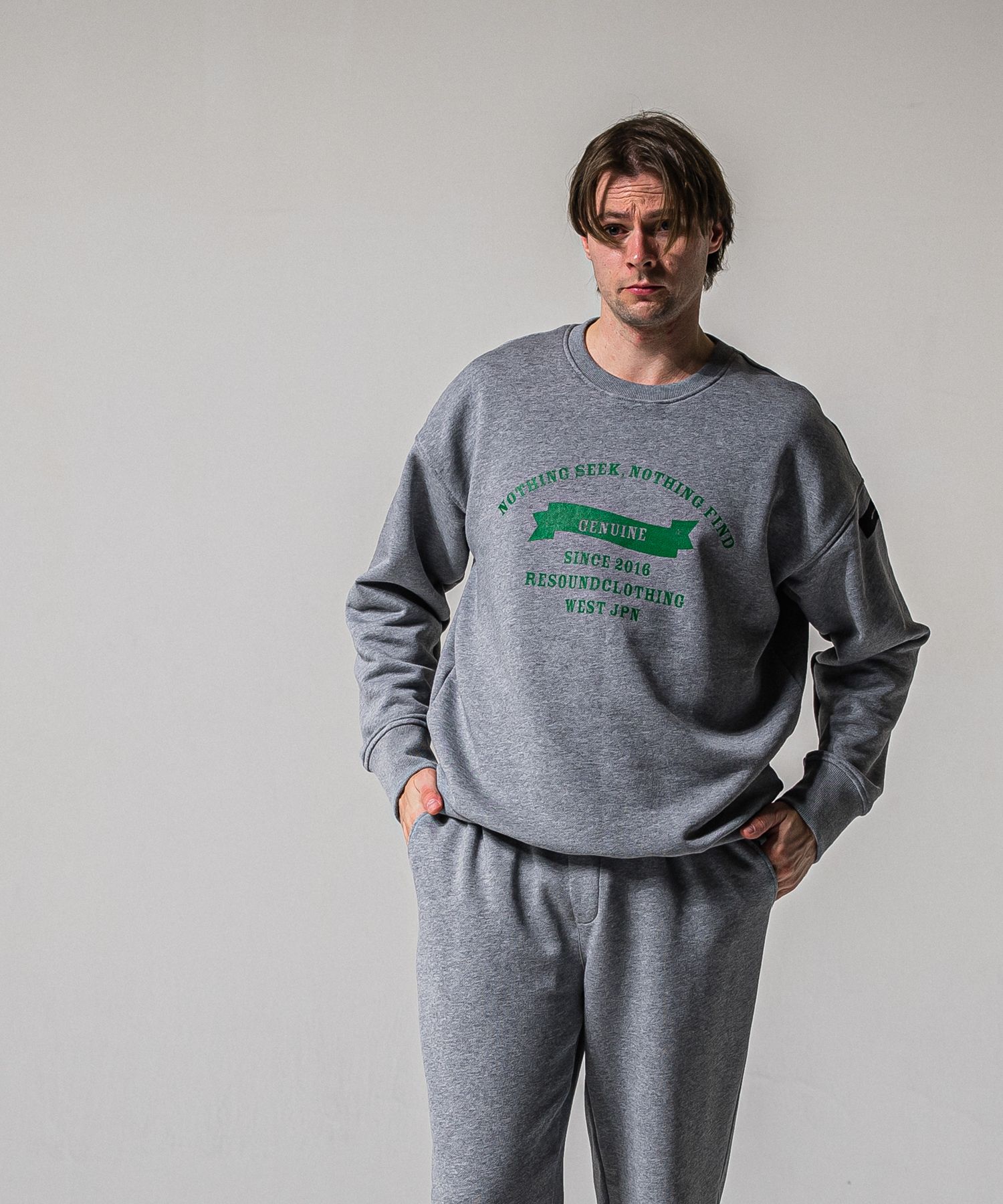 HF URAKE COLLEGE DROP TRAINER / RC39-C-002 / 高機能スウェットトレーナー / グレー (1月中旬入荷予定)