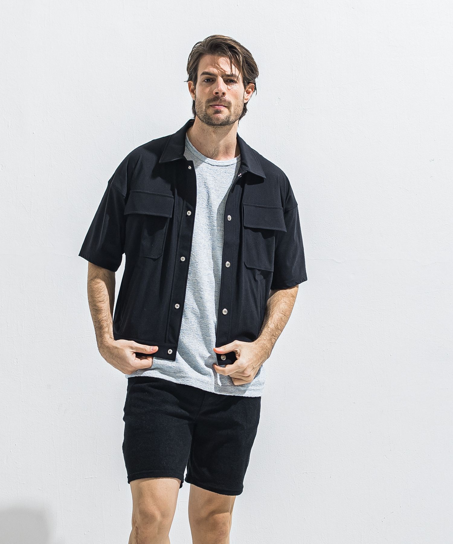 CPO HAFE SHIRTS JK / RC40-SH-003 / 半袖ナイロンCPOジャケット / ブラック (5月上旬入荷予定)