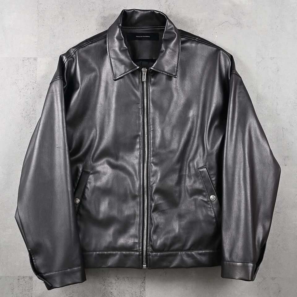 LEATHER SP JK / RC41-JK-005 / エコレザーシングルライダース / ガンメタシルバー (9月下旬入荷予定)