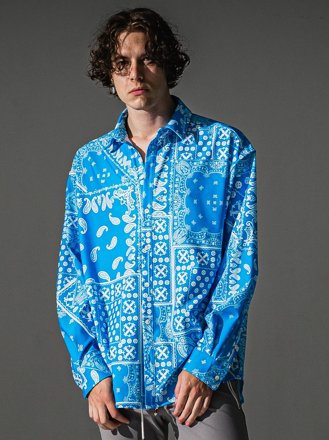 BANDANA JACK SHIRTS / RC41-SH-002 / オーバーサイズペイズリーシャツ / ブルーバンダナ (8月下旬入荷予定)