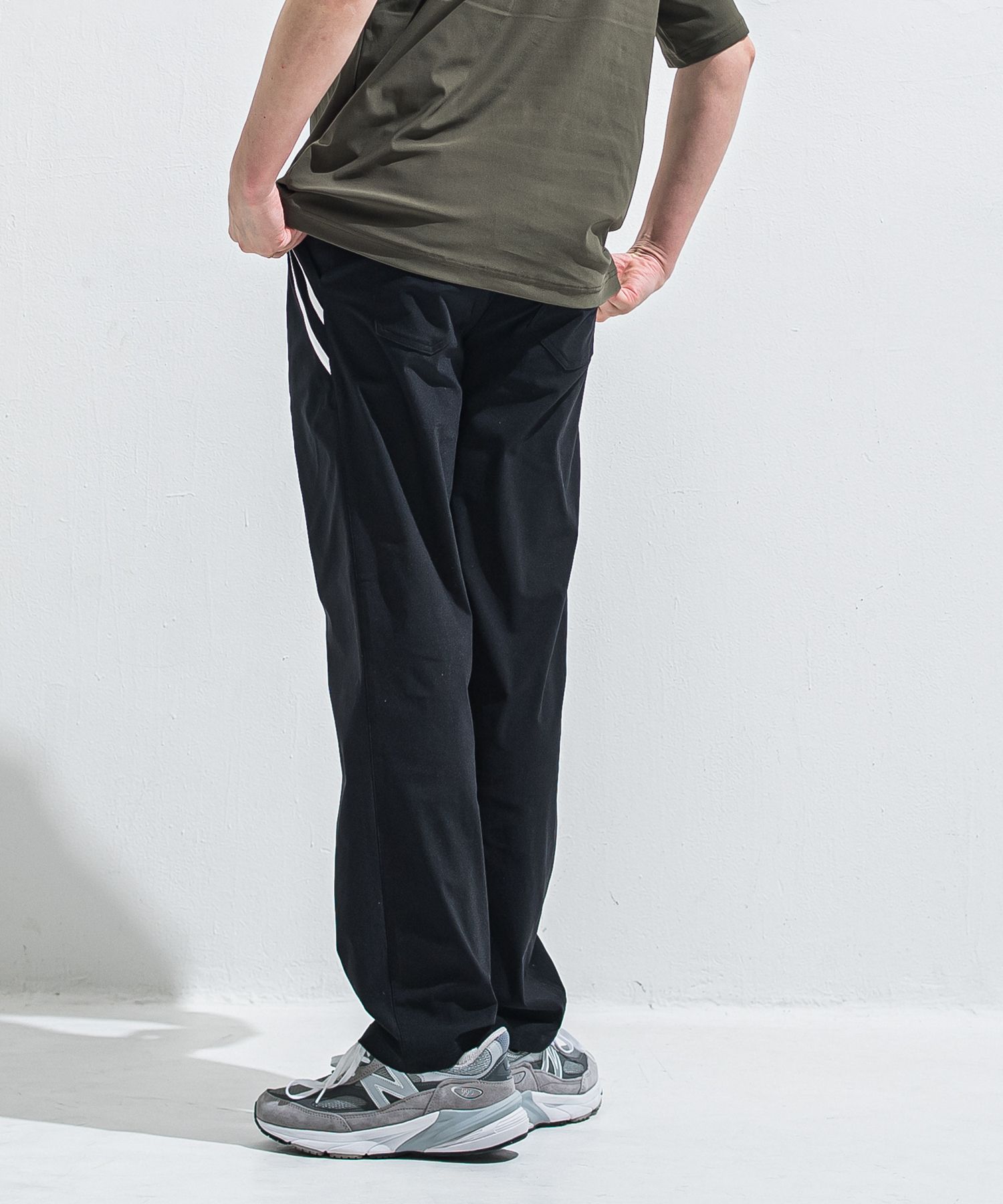 EDGE NYLON SEMI WIDE PT / RC40-ST-014WT / エッジナイロンセミワイドラインパンツ / ブラック×ホワイト (4月下旬入荷予定)