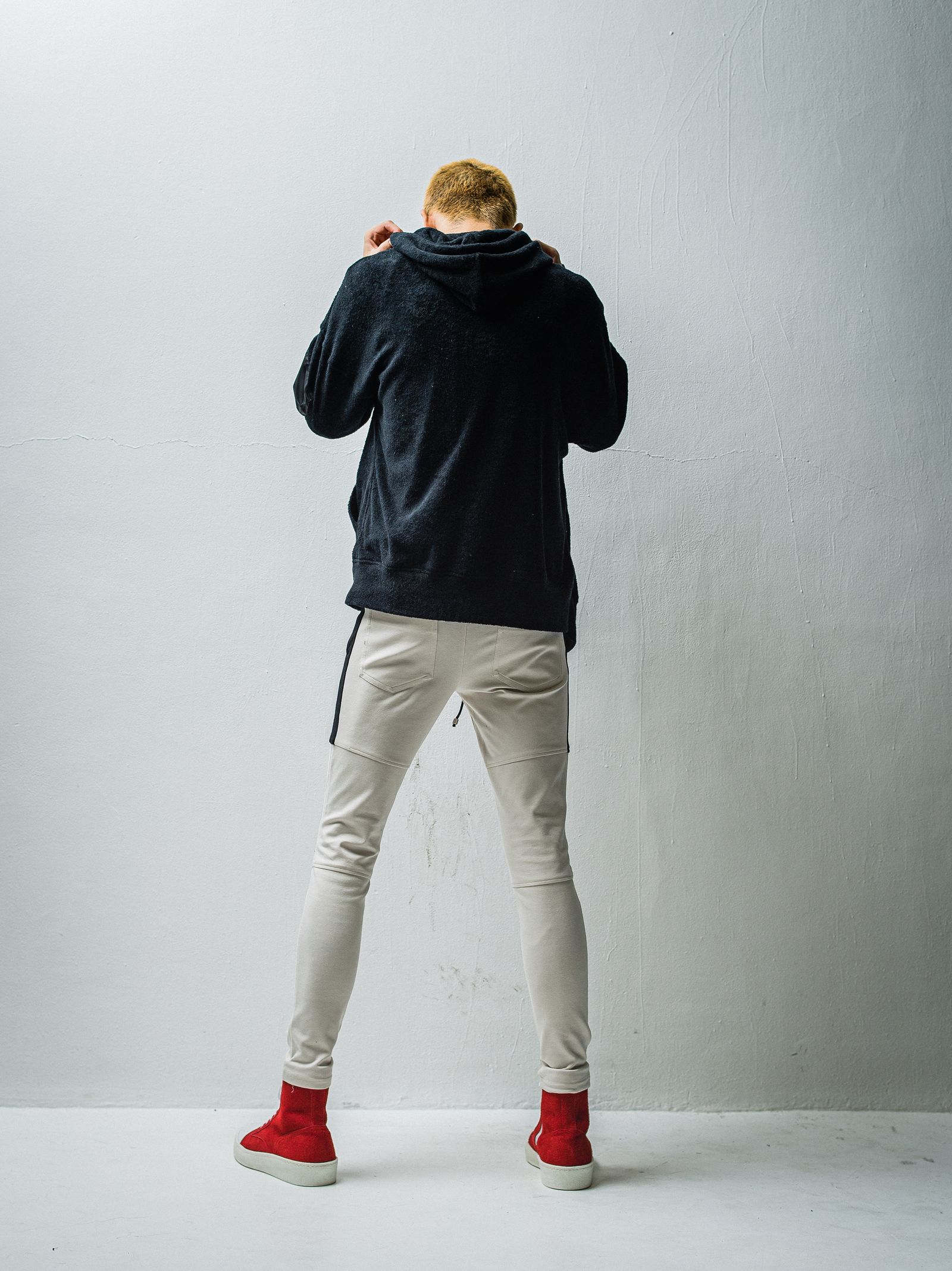 WEST PILE ZIP LOOSE HOODIE / RC27-C-008 / パイルジップパーカー / ブラック