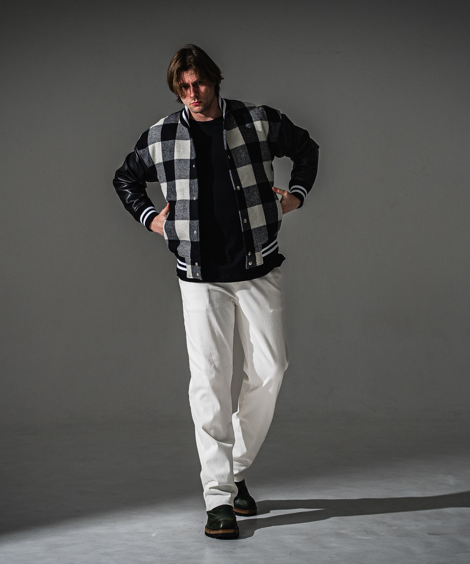 DENIM JERSEY WIDE PT / RC41-ST-016WTD / ライトオンスデニムジャージセミワイドパンツ / ホワイト (8月中旬入荷予定)