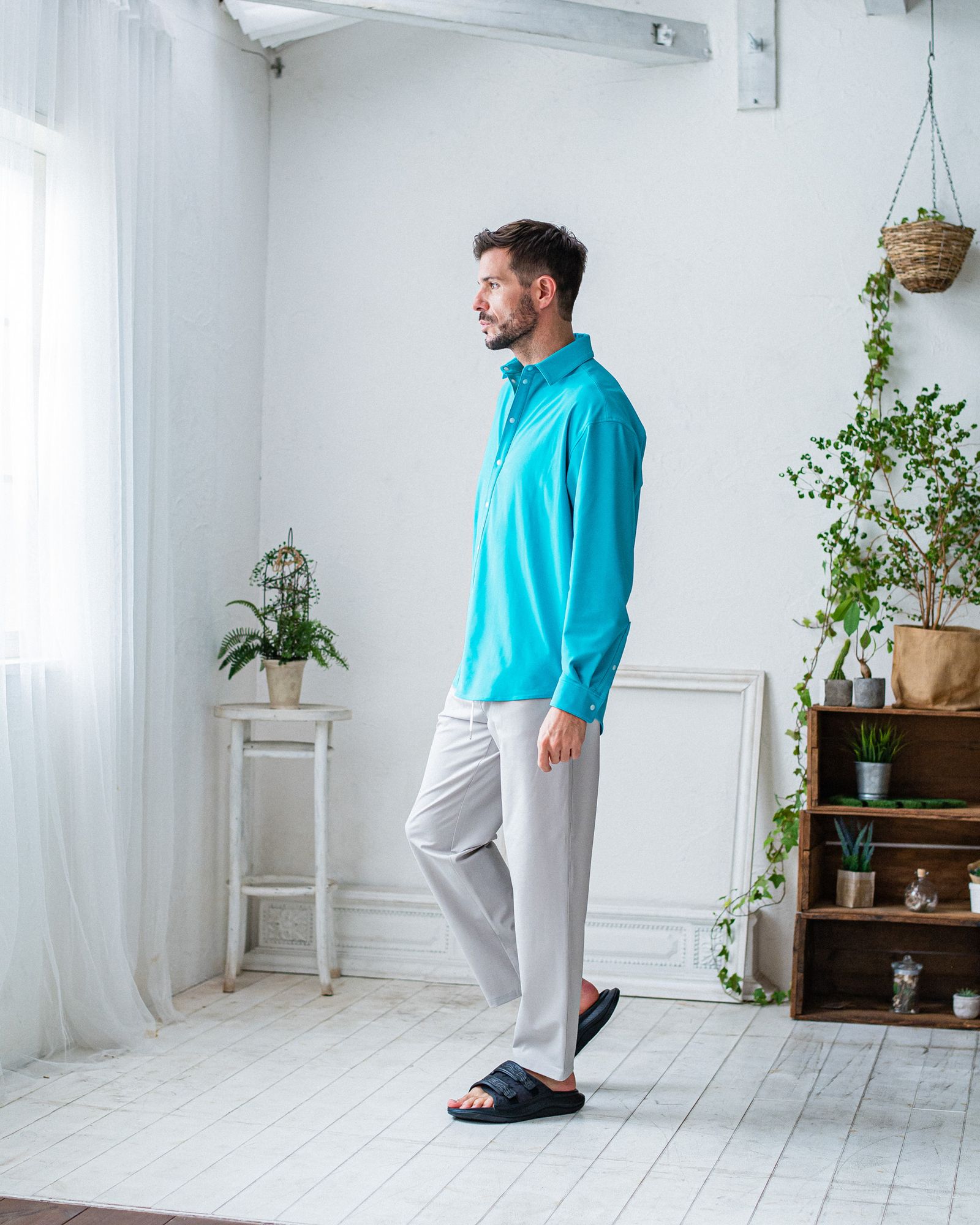 CHRIS EASY WIDE TUCK PANTS / RC32-ST-016WT / ワイドタックパンツ / グレージュ