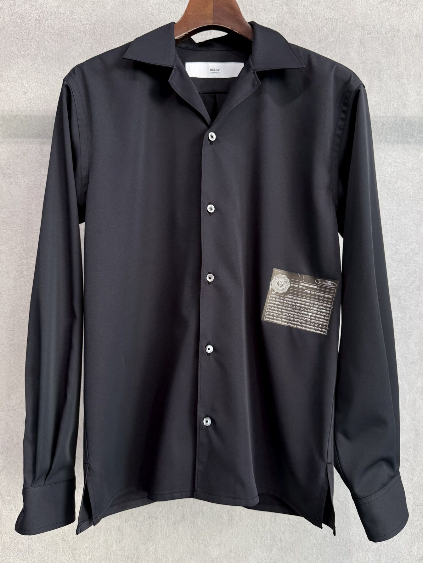 WILL SHIRTS / DP1-SH-001 / ウィルプリントオープンカラーシャツ / ブラック