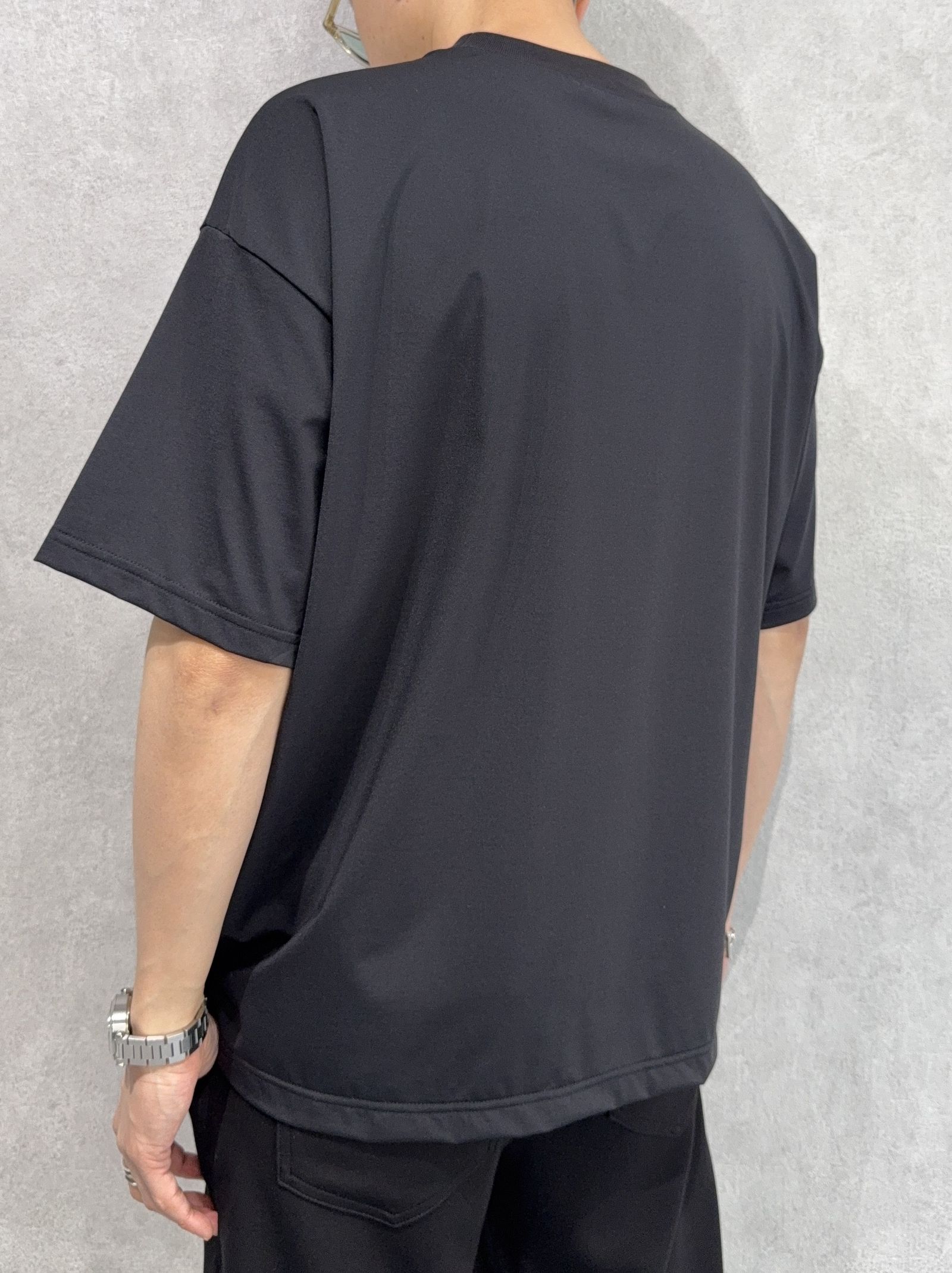 PB SIGN OVER NYLON T / DP1-T-001 / サインプリントナイロンビッグTシャツ / ブラック
