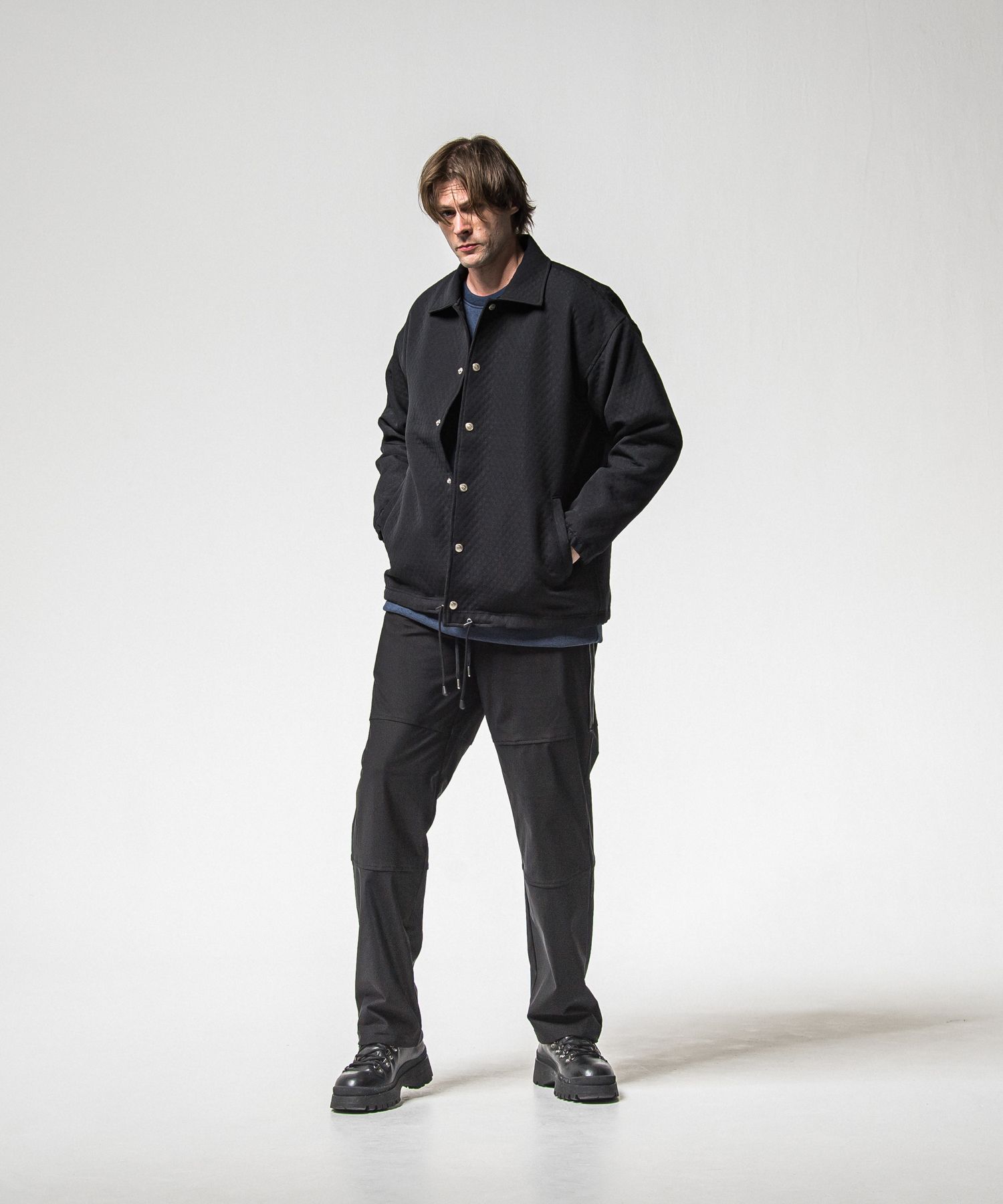 FUR COACH JK / RC38-JK-005 / キルティングファーコーチジャケット / ブラック (11月中旬入荷予定)