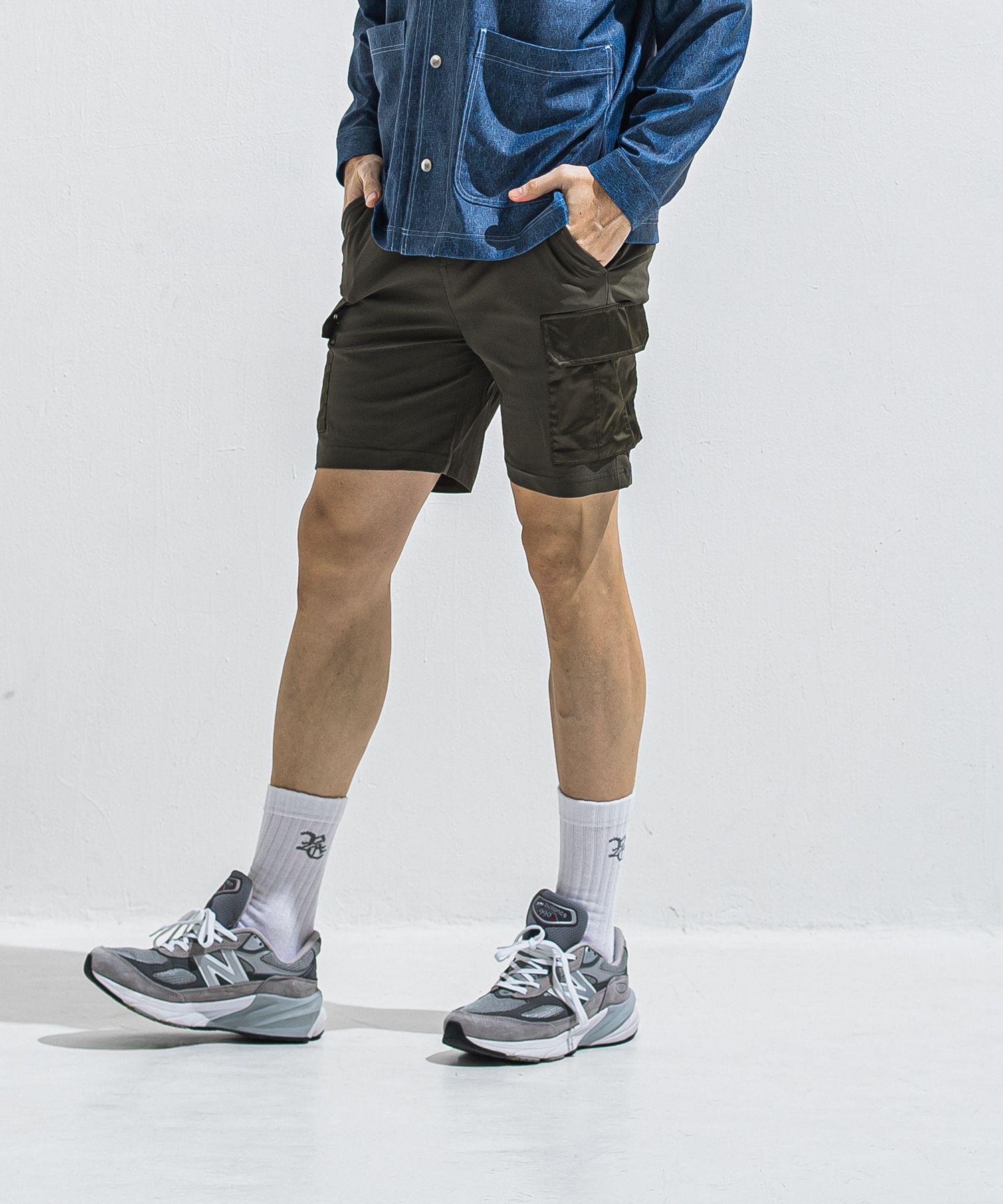 DARRELL CARGO SHORTS / RC40-HP-005 / ナイロンカーゴショーツ / カーキ (6月上旬入荷予定)