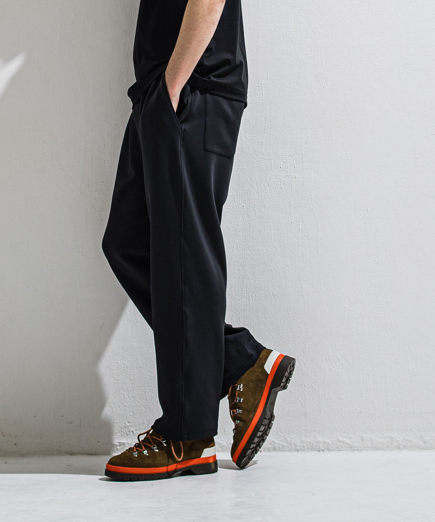 EMILIO DB WIDE PANTS / DP1-ST-003 / ダンボールジャージスーパーワイドパンツ / ブラック (3月中旬入荷予定)