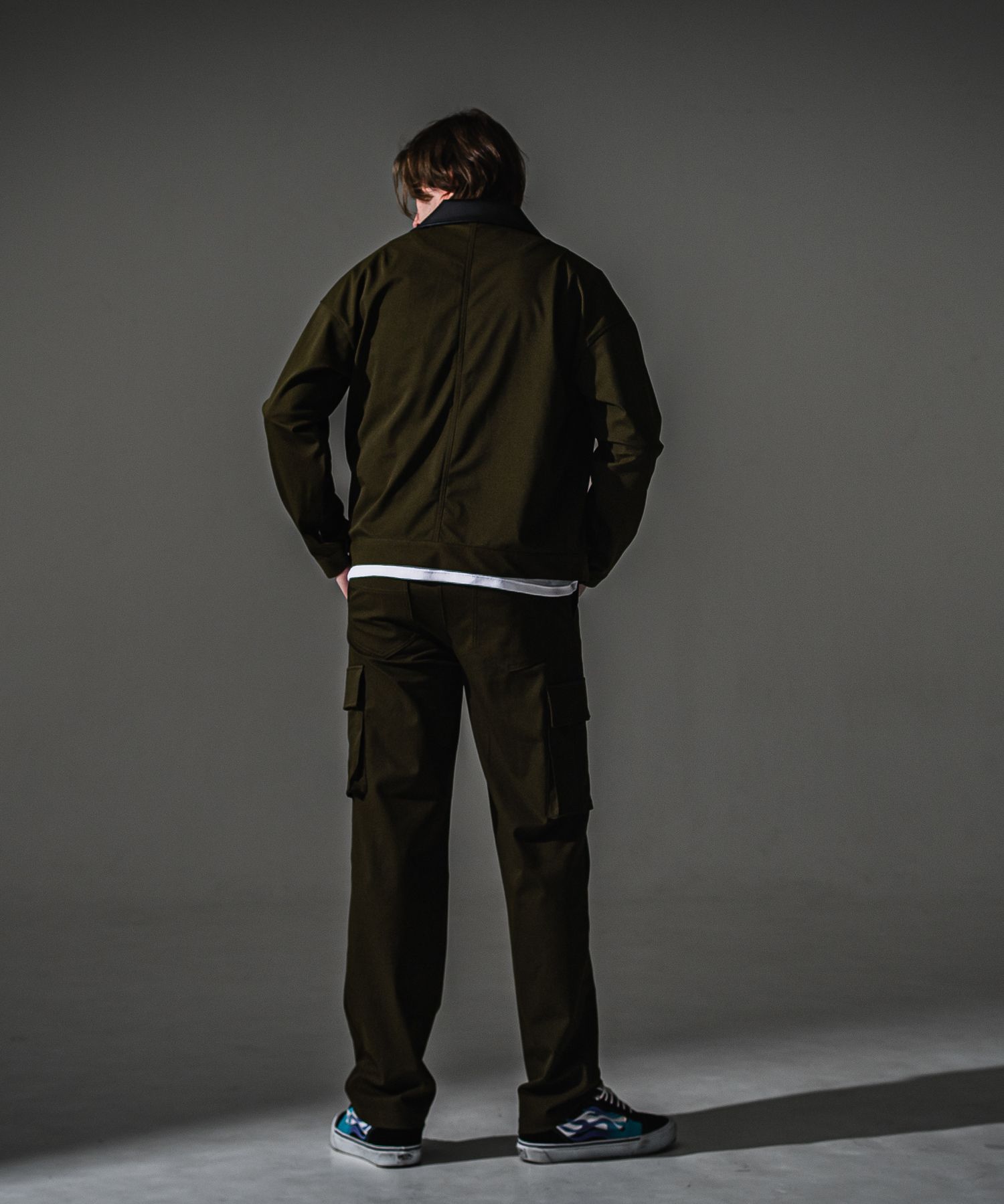 SWING JK / RC41-JK-009 / 襟レザーオリジナルジャケット / カーキ (8月中旬入荷予定)