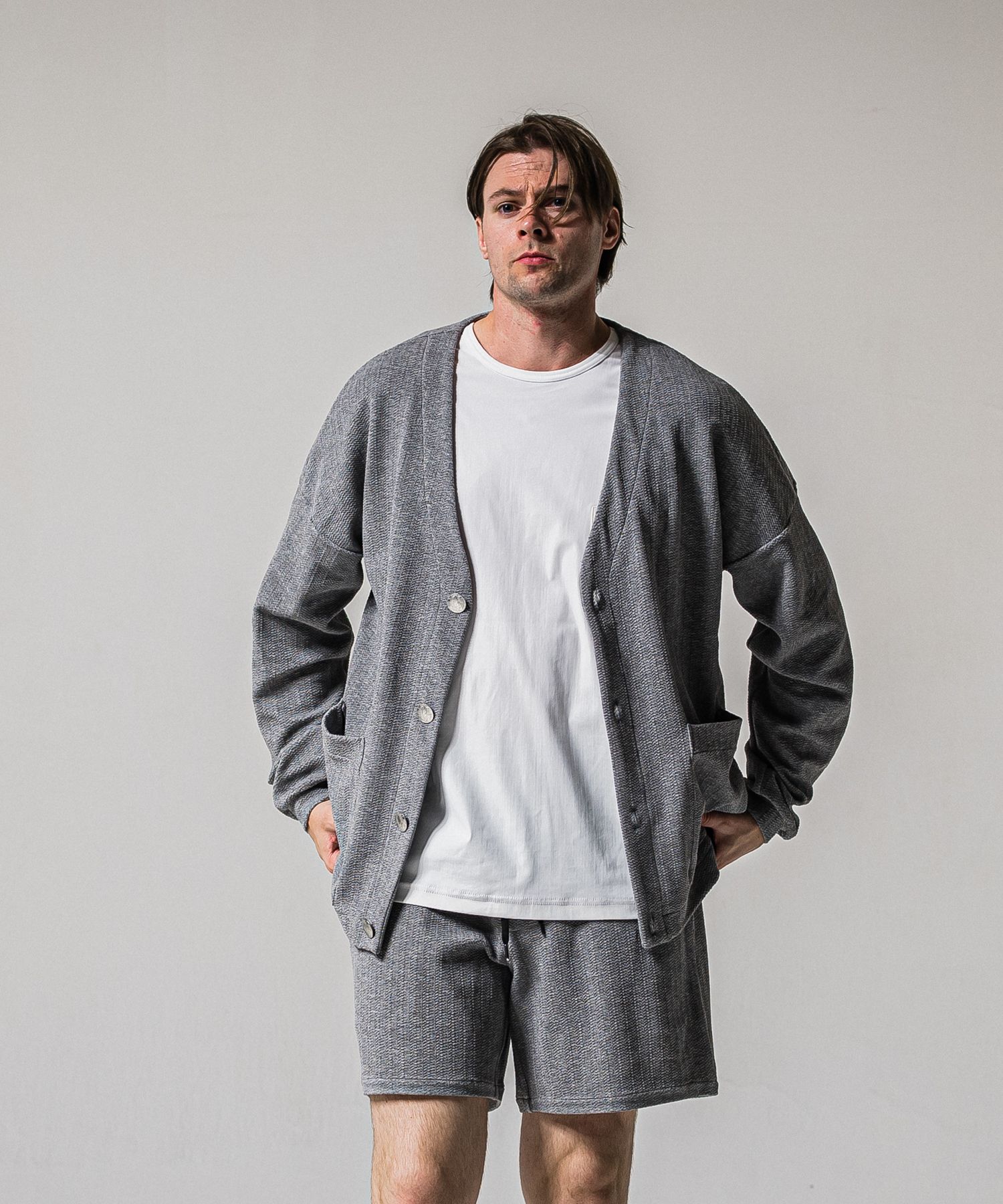 BLISTER KNIT C/D / RC39-C-005 / ブリスターニットカーディガン / グレー (1月下旬入荷予定)