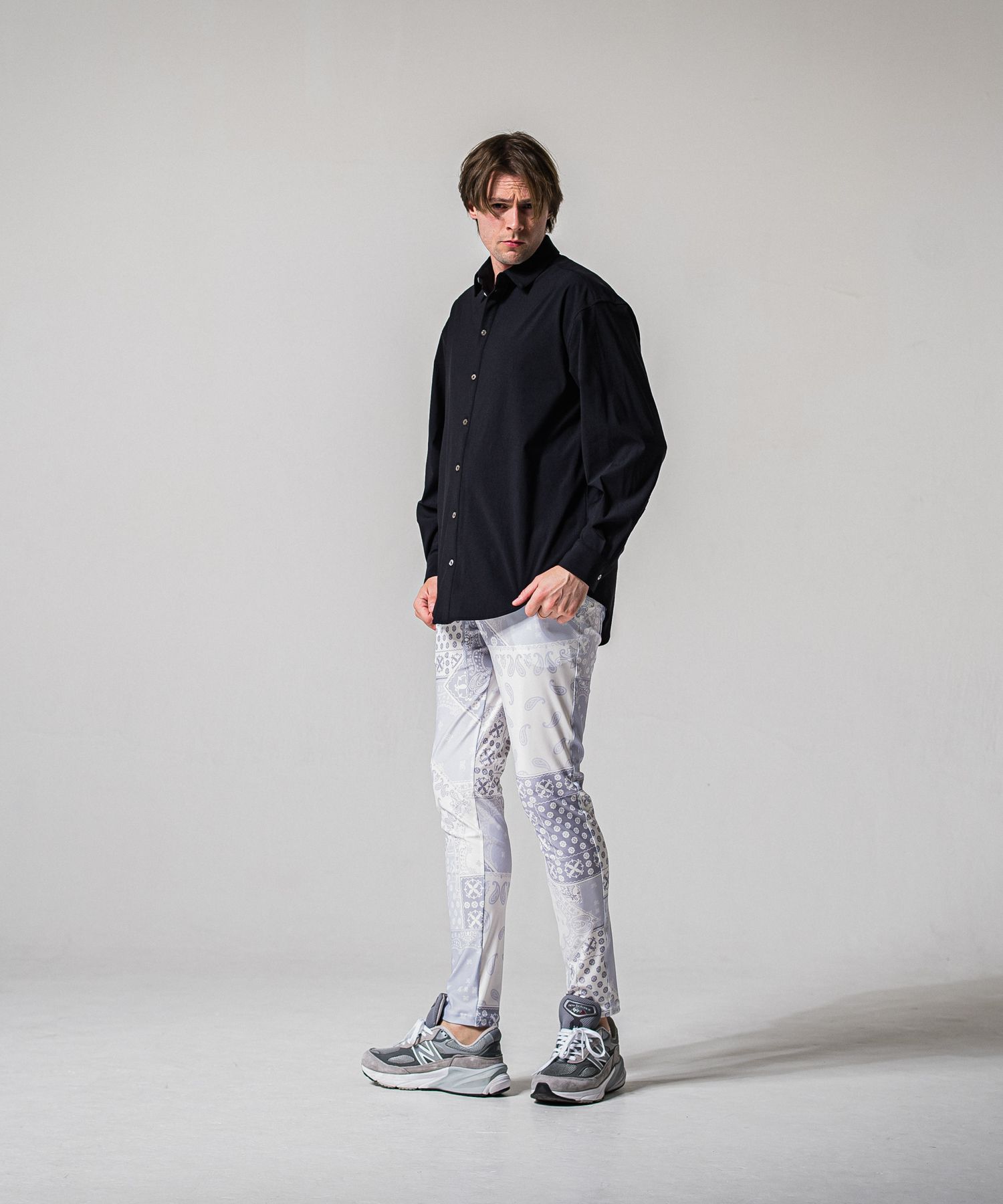 CHRIS EASY TUCK PANTS / RC39-ST-016T / ナイロンイージータックパンツ / バンダナグレー (3月上旬入荷予定)