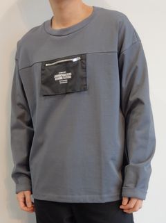 JOEMONTANA×RESOUND コラボロングスリーブポケットビッグTシャツ / RCJ-T-001 / グレー