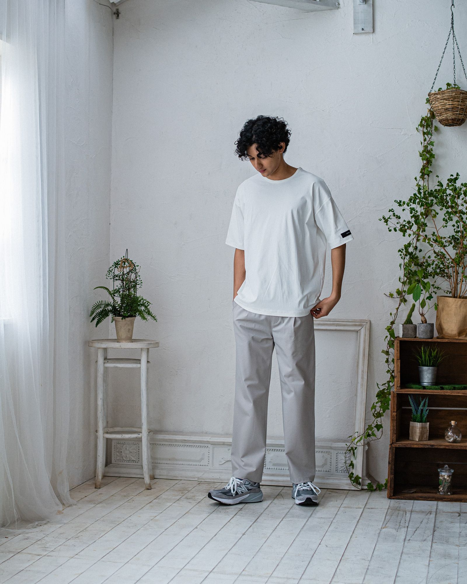 CHRIS EASY WIDE TUCK PANTS / RC32-ST-016WT / ワイドタックパンツ / グレージュ