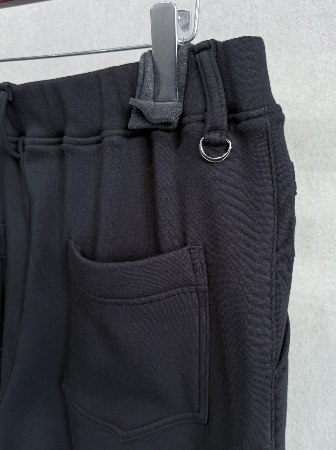 VELOURS FLEECE WIDE TUCK PANTS / RC38-ST-016HWT / 裏起毛スウェットワイドタックパンツ / ブラック