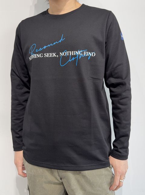 NSNF LONGSLEEVE TEE / RC35-T-009 / メッセージロゴ長袖Tシャツ / ブラック