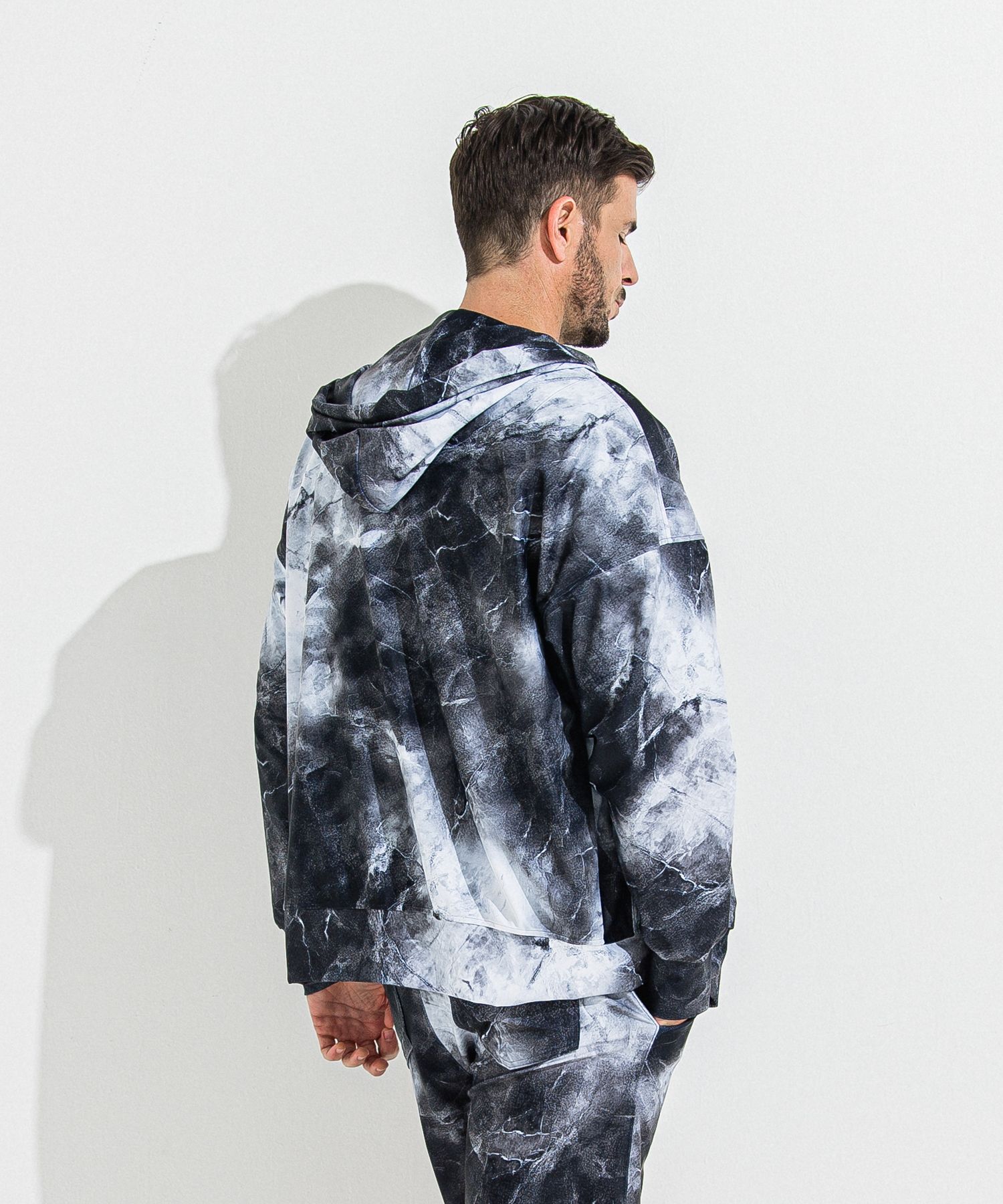 RUSH OVER ZIPUP HOODIE / RC36-C-001 / ラッシュガードパーカー / マーブルブラック
