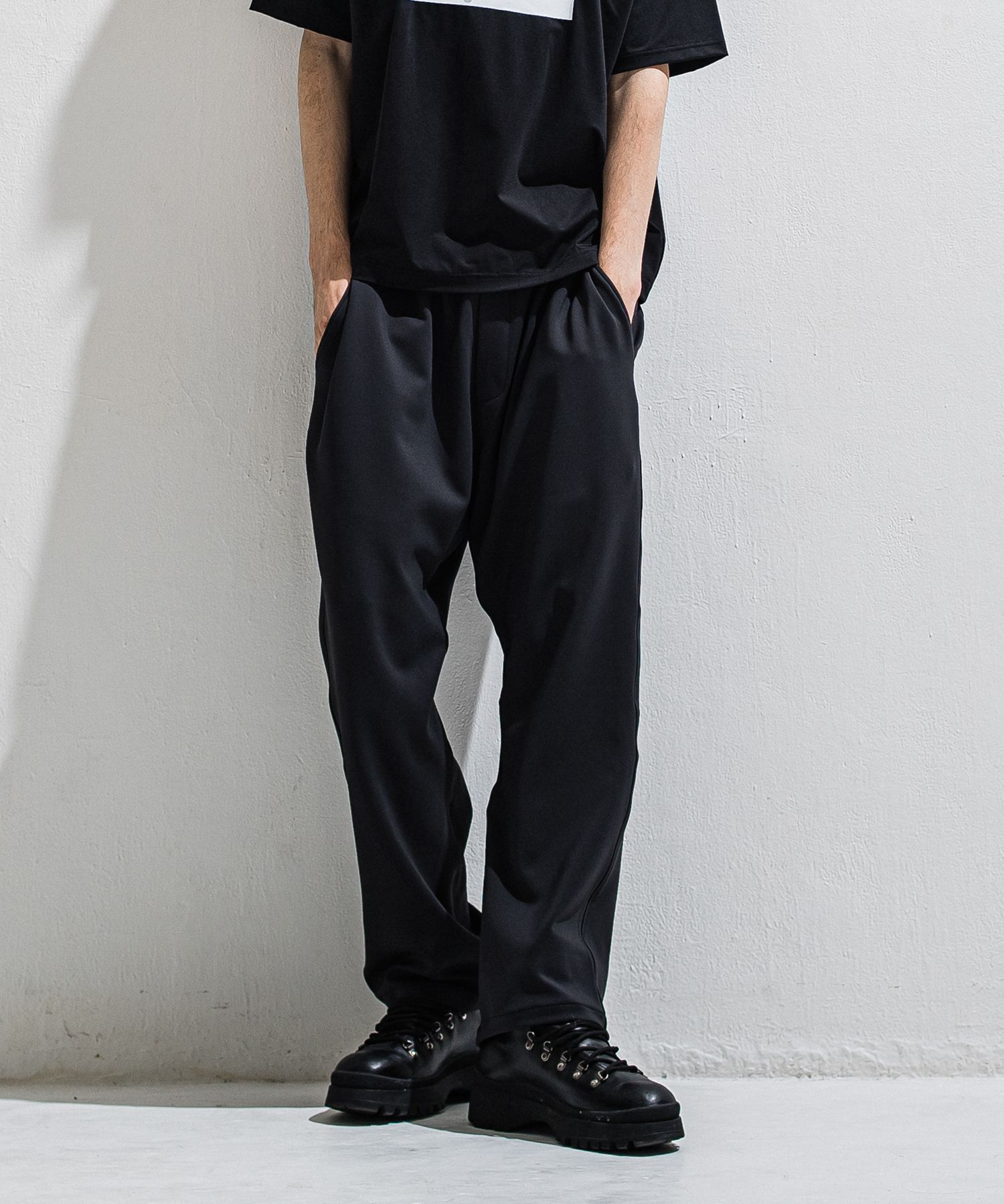 EMILIO DB WIDE PANTS / DP1-ST-003 / ダンボールジャージスーパーワイドパンツ / ブラック (3月中旬入荷予定)