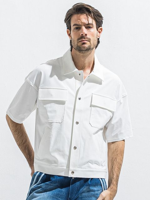 CPO HAFE SHIRTS JK / RC40-SH-003 / 半袖ナイロンCPOジャケット / ホワイト (5月上旬入荷予定)
