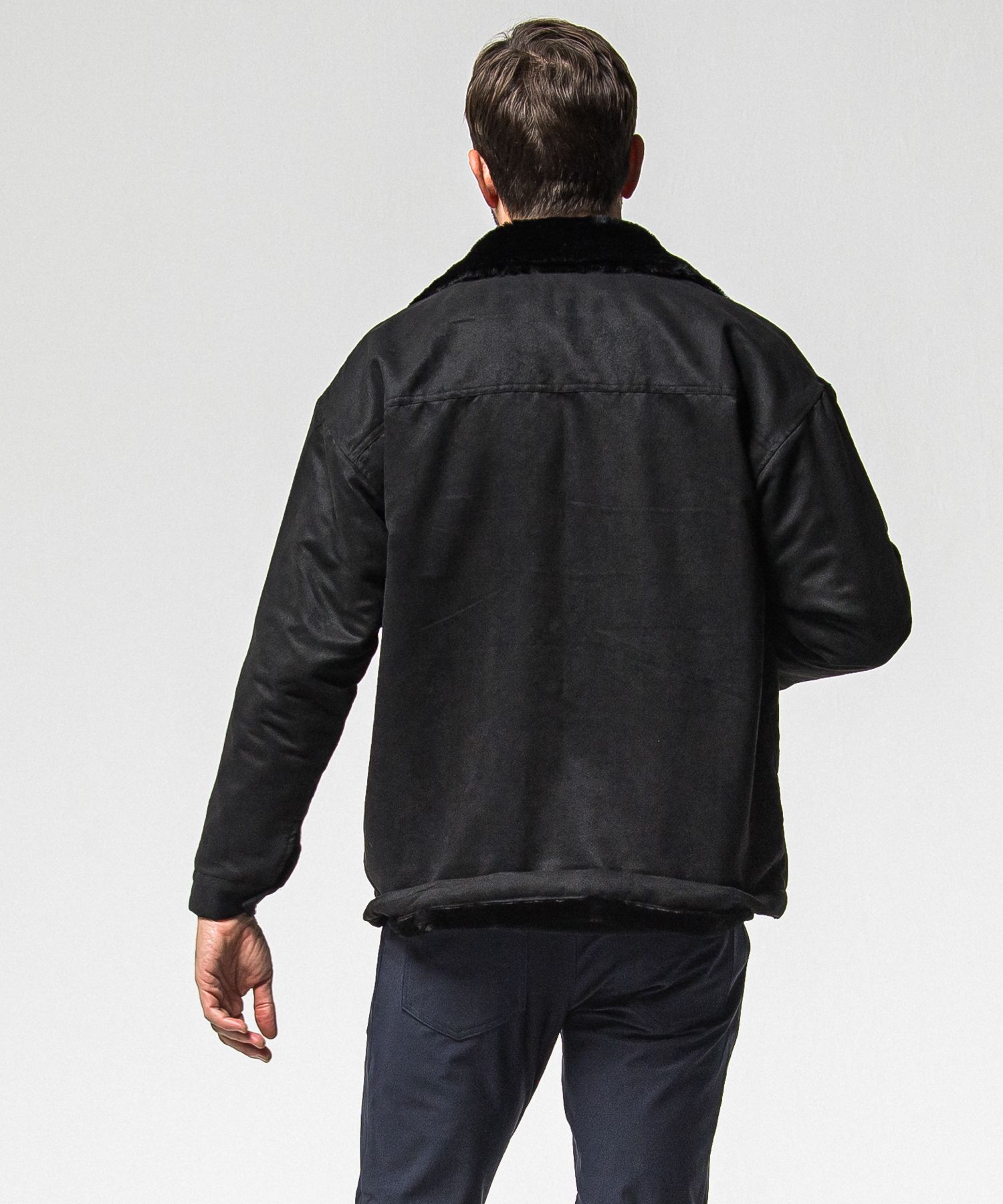 SUEDE FUR CAVER ALL / RC38-JK-003 / スエードファーカバーオール / ブラック (11月中旬入荷予定)