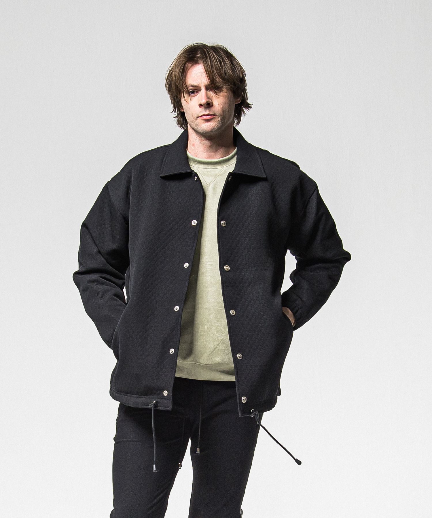 FUR COACH JK / RC38-JK-005 / キルティングファーコーチジャケット / ブラック (11月中旬入荷予定)