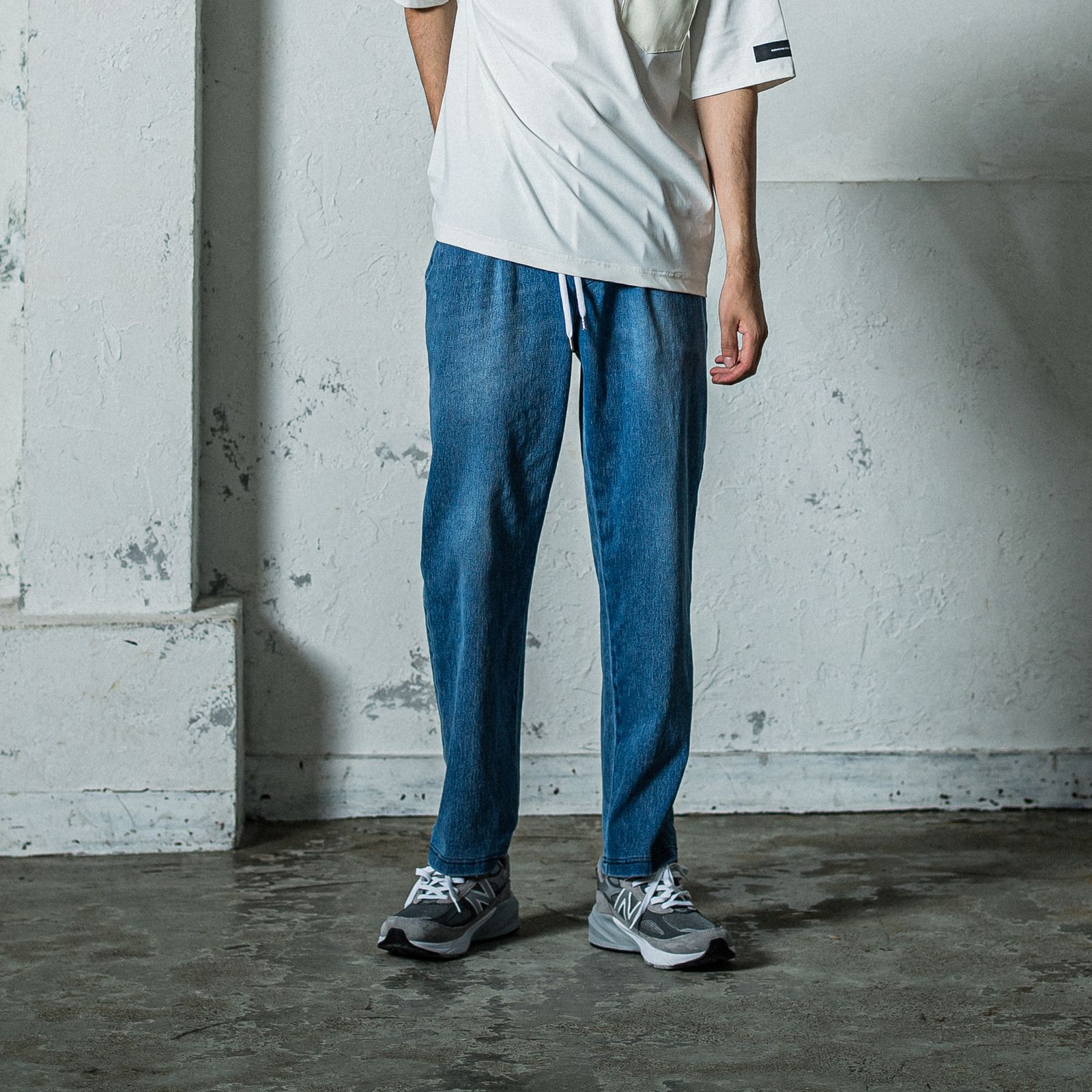EX DENIM JERSEY WIDE PT / RC35-ST-016WTD / デニムジャージワイドパンツ / ライトインディゴ