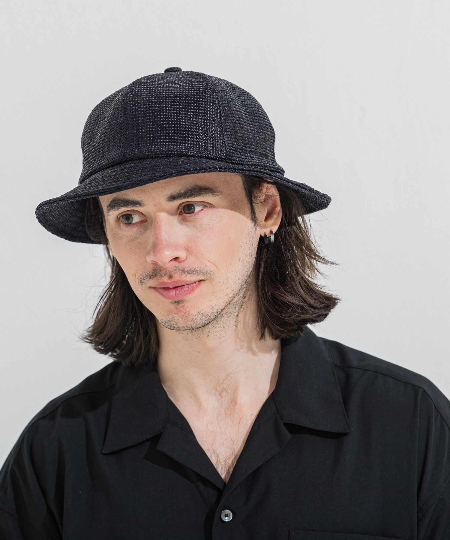 STRAW MESH BELL HAT / RC36-CAP-002 / ストローメッシュベルハット / ブラック