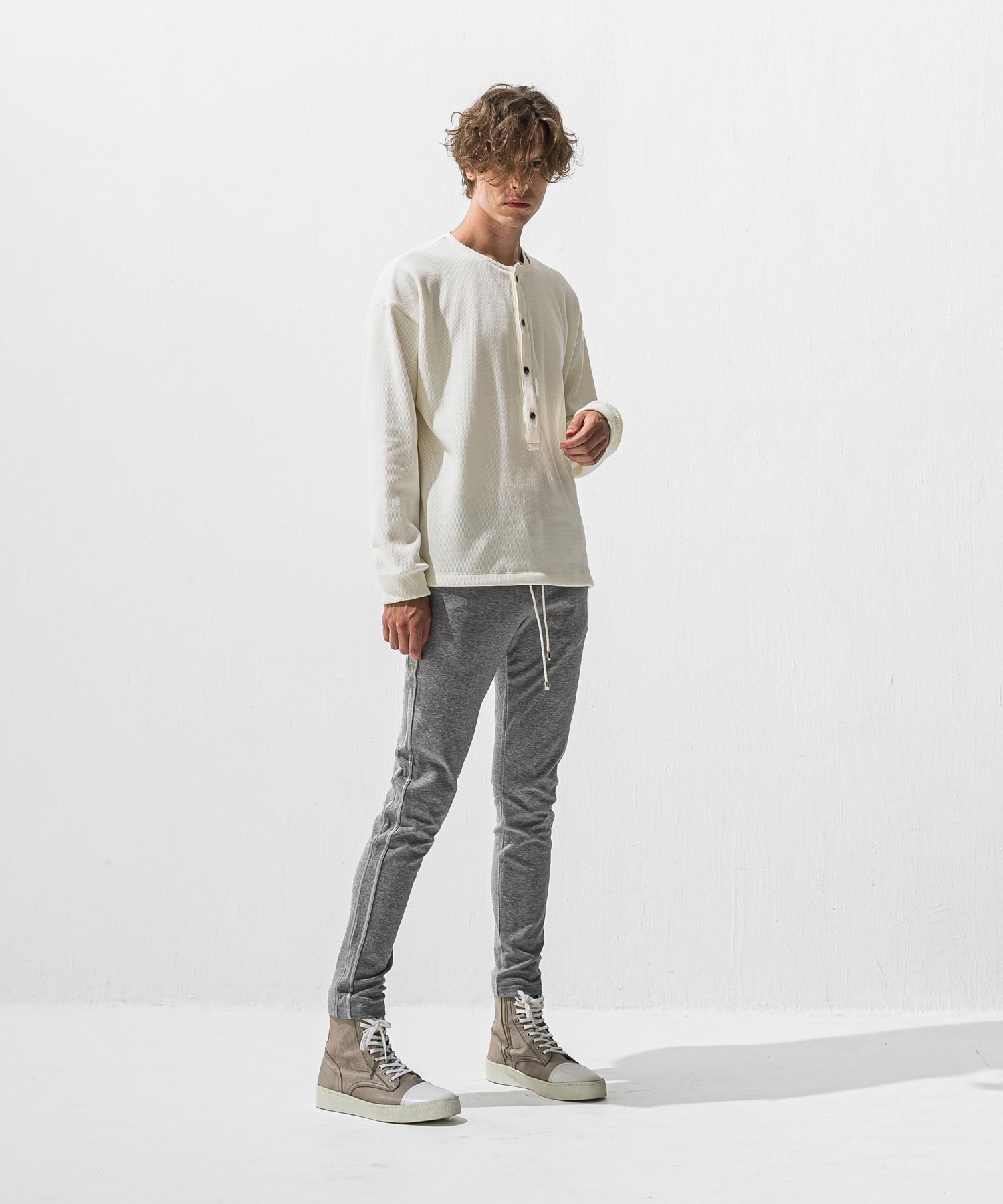 BLIND LINE PT / BASIC-ST-008 / ラインパンツ / グレー×シルバー (1月上旬入荷予定)