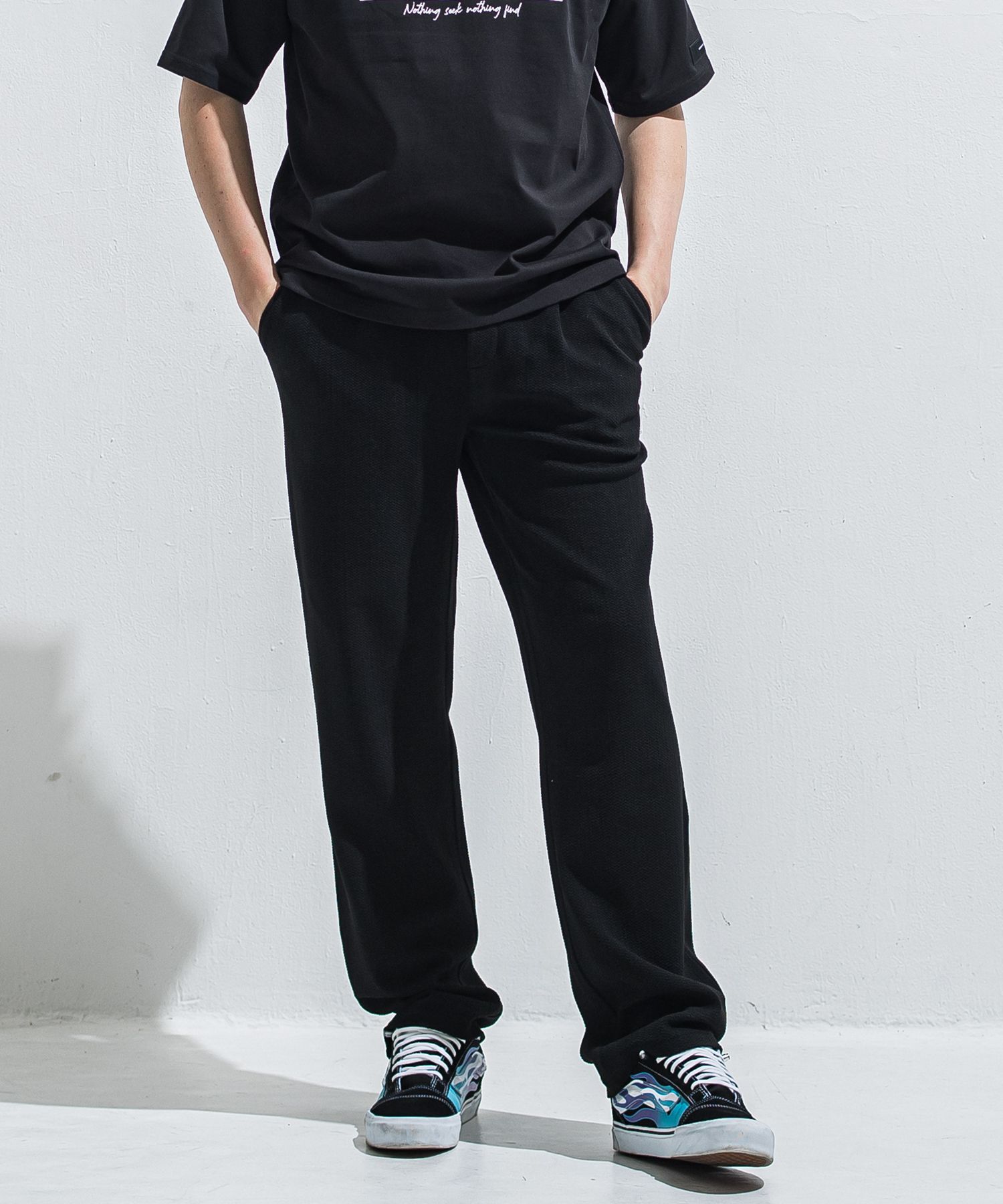 SEMI WIDE TUCK PANTS / RC40-ST-016WT / セミワイドタックパンツ / ブリスターブラック (4月中旬入荷予定)