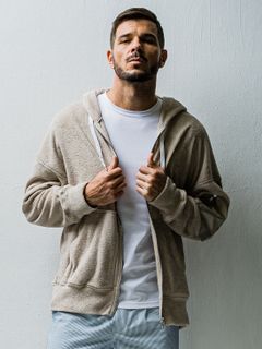 WEST PILE ZIP LOOSE HOODIE / RC27-C-008 / パイルジップパーカー / ベージュ※