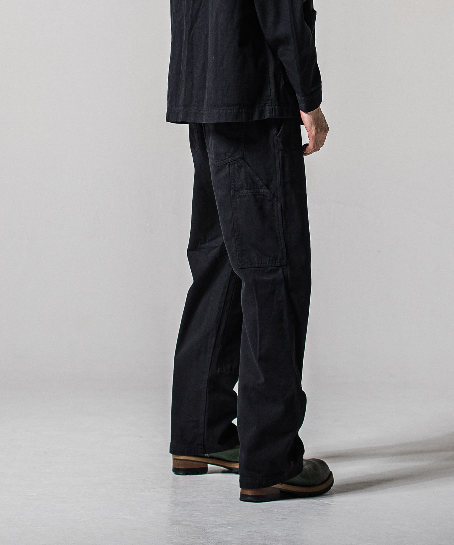 DOUBLE KNEE PT / RC39-ST-041 / ダブルニーワイドデニムパンツ / ブラック (2月中旬入荷予定)