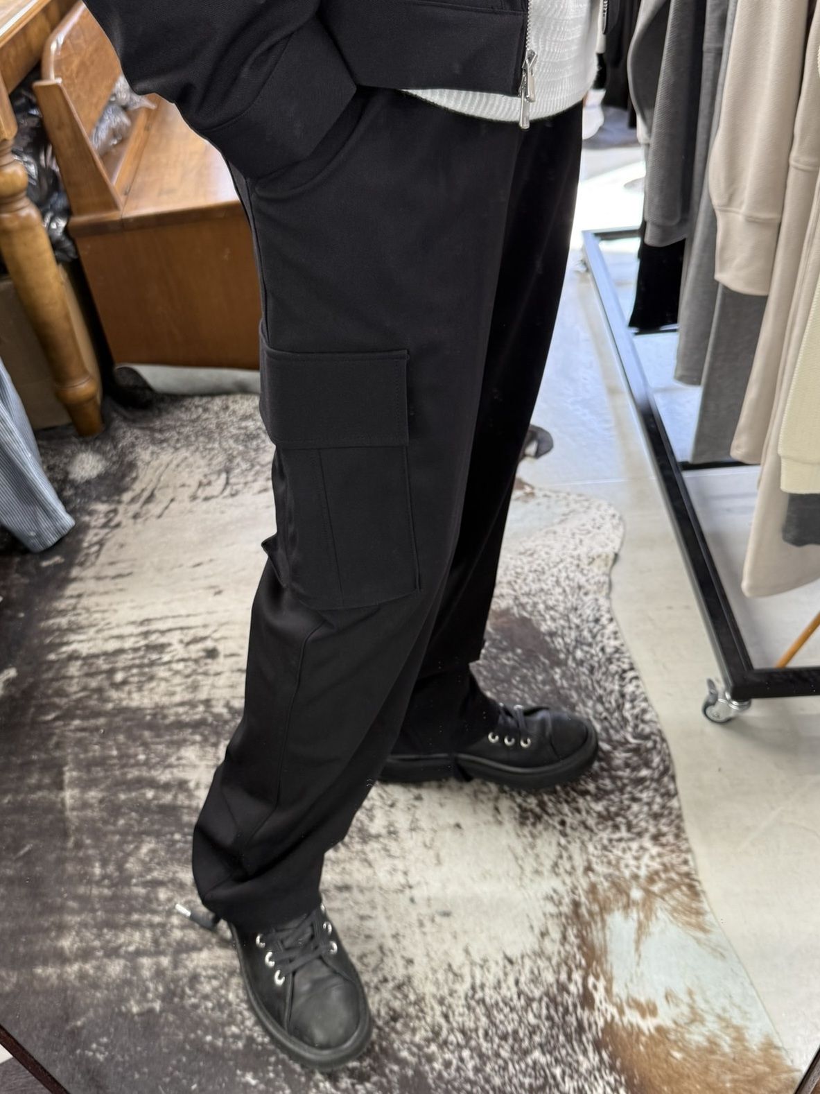 HEAD CARGO / RC41-ST-043 / カーゴセミワイドタックパンツ / ブラック (8月中旬入荷予定)