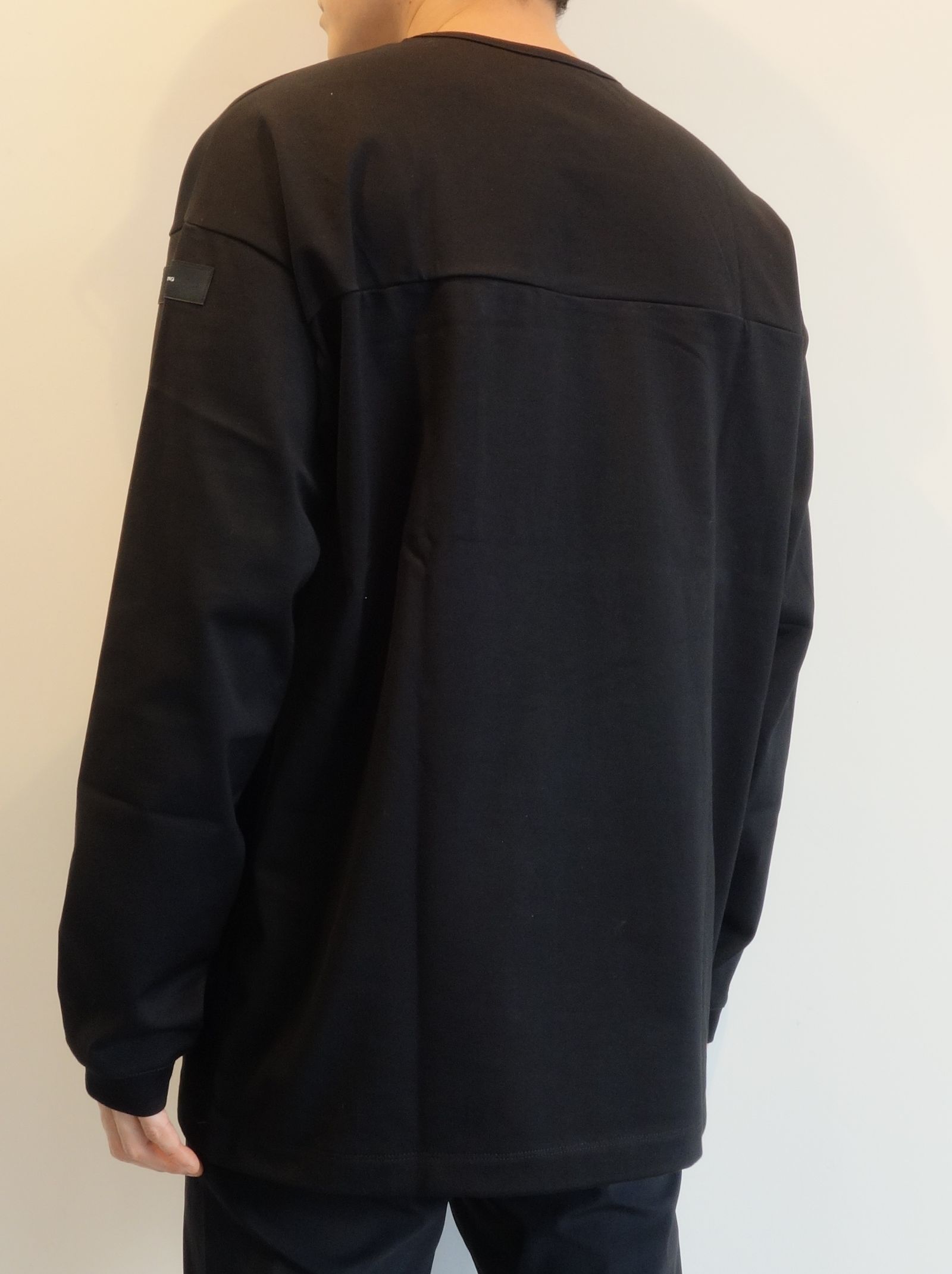NYLON POCKET LOOSE LONG SLEEVE / RC25-T-002 / ナイロンポケットビッグロングTシャツ / ブラック※