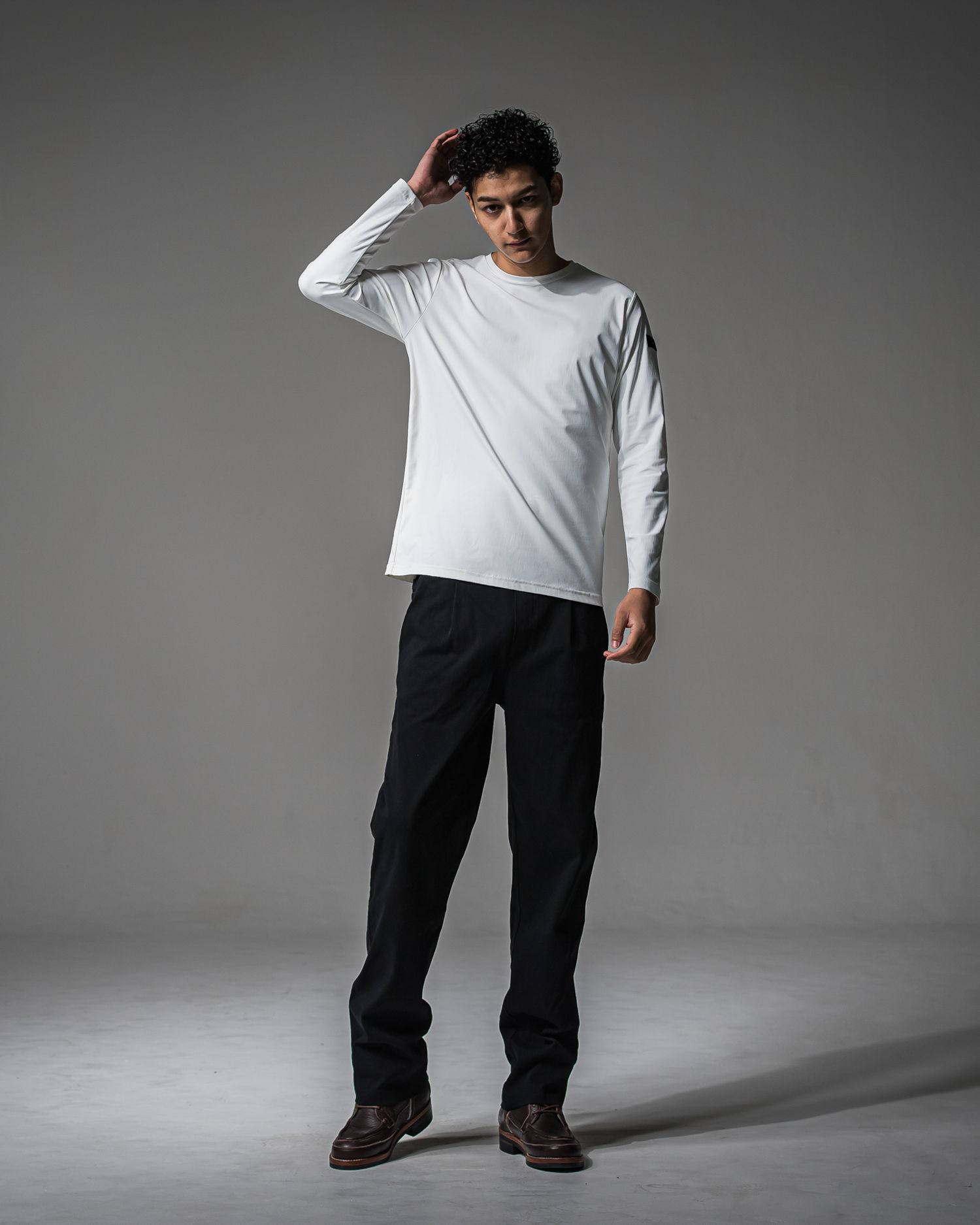 DENIM JERSEY WIDE PT / RC37-ST-016WTD / ライトオンスデニムジャージ ワイドパンツ / ブラック
