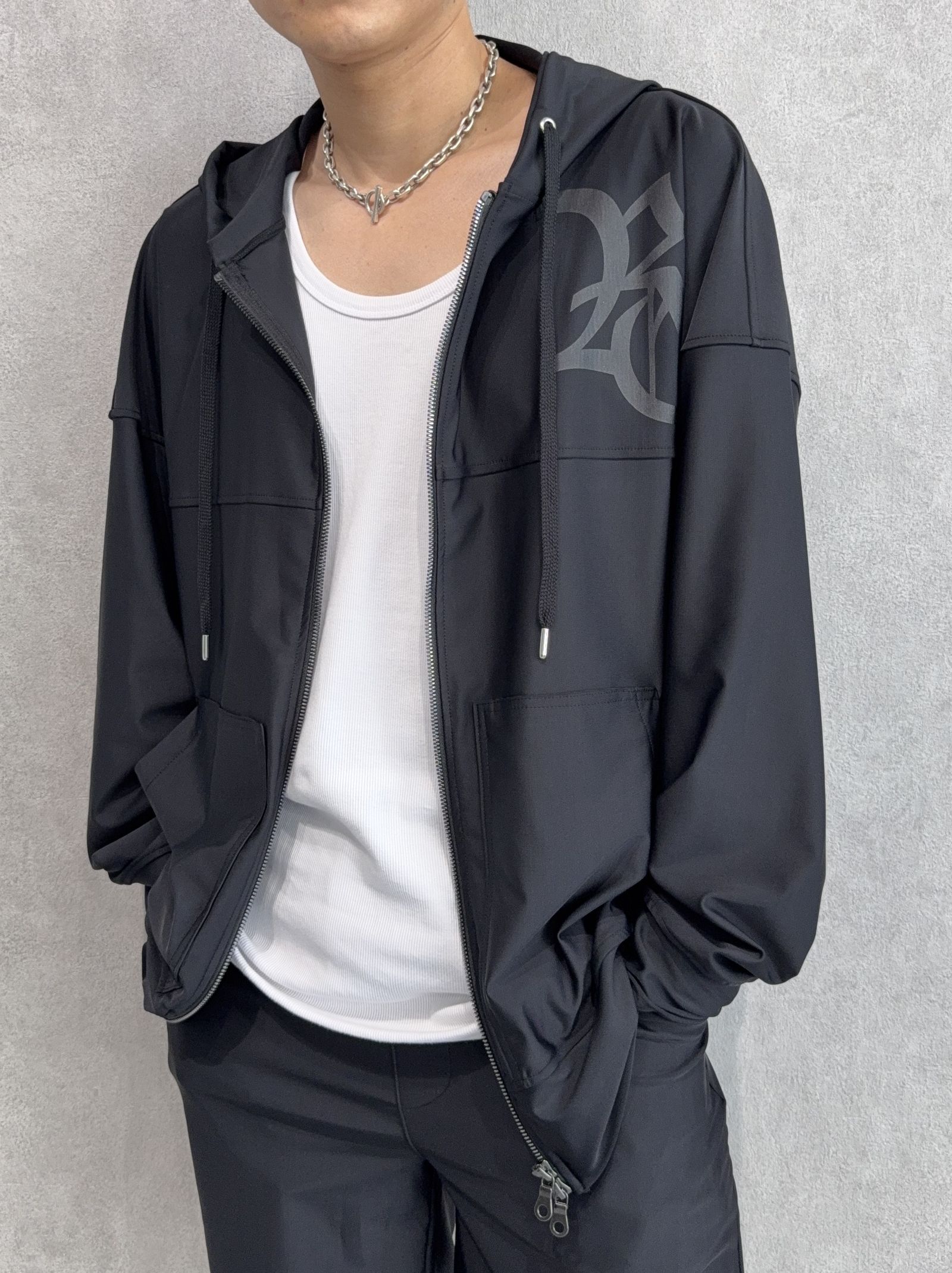 RUSH OVER ZIPUP HOODIE / RC40-C-001 / ラッシュガードパーカー / ブラック